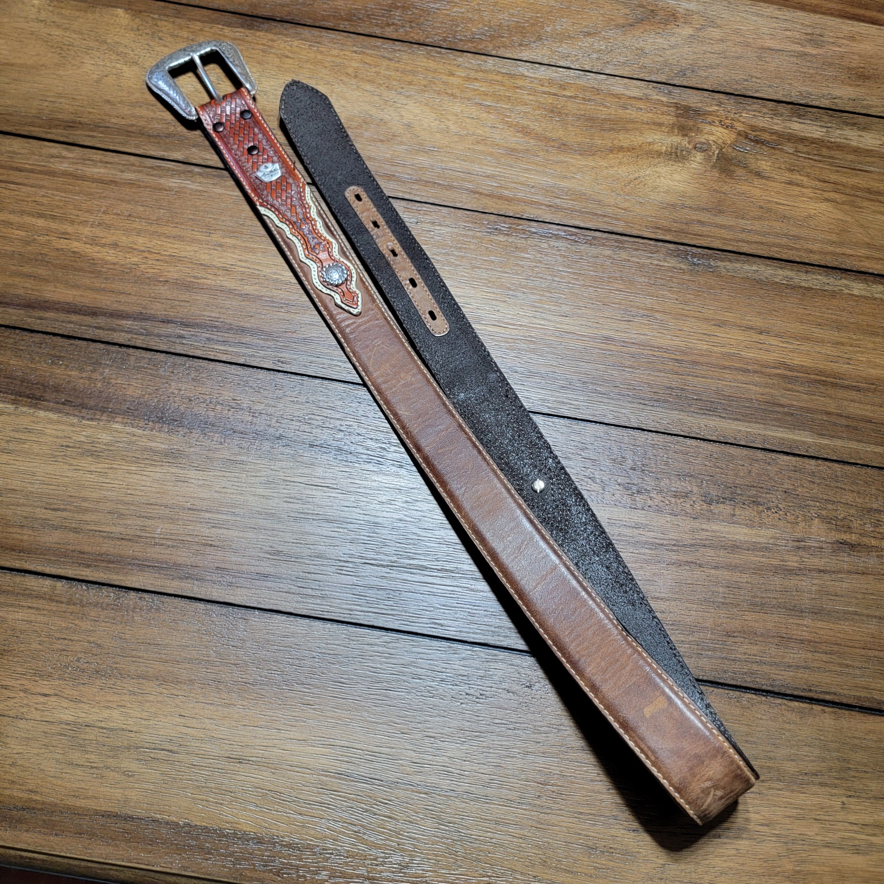 Larry Mahan Larry Mahan Ladies Genuine Leather Western Belt - 38 Size ONE SIZE - 1 Thumbnail