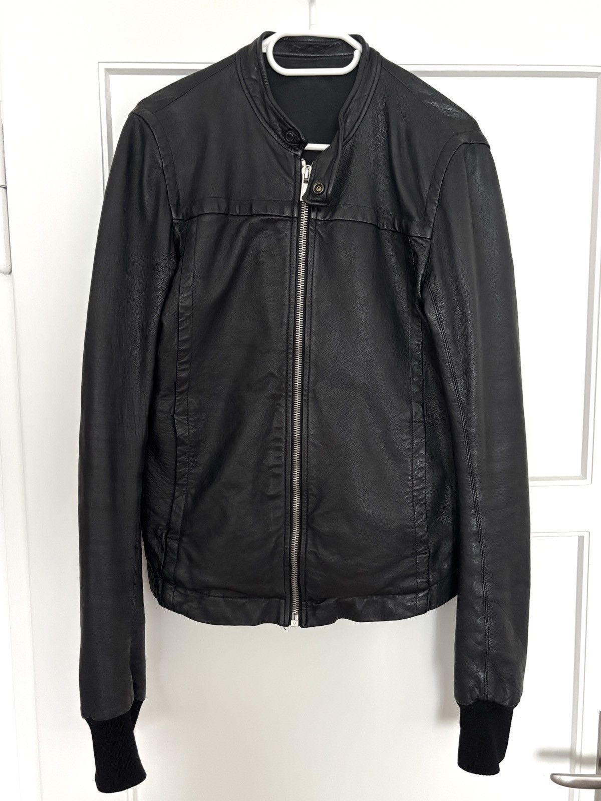 お*す様 Rick Owens Leather Bomber Jacket Rick Owens Leather bomber jacket - Black - Men | RU17S9775LN09