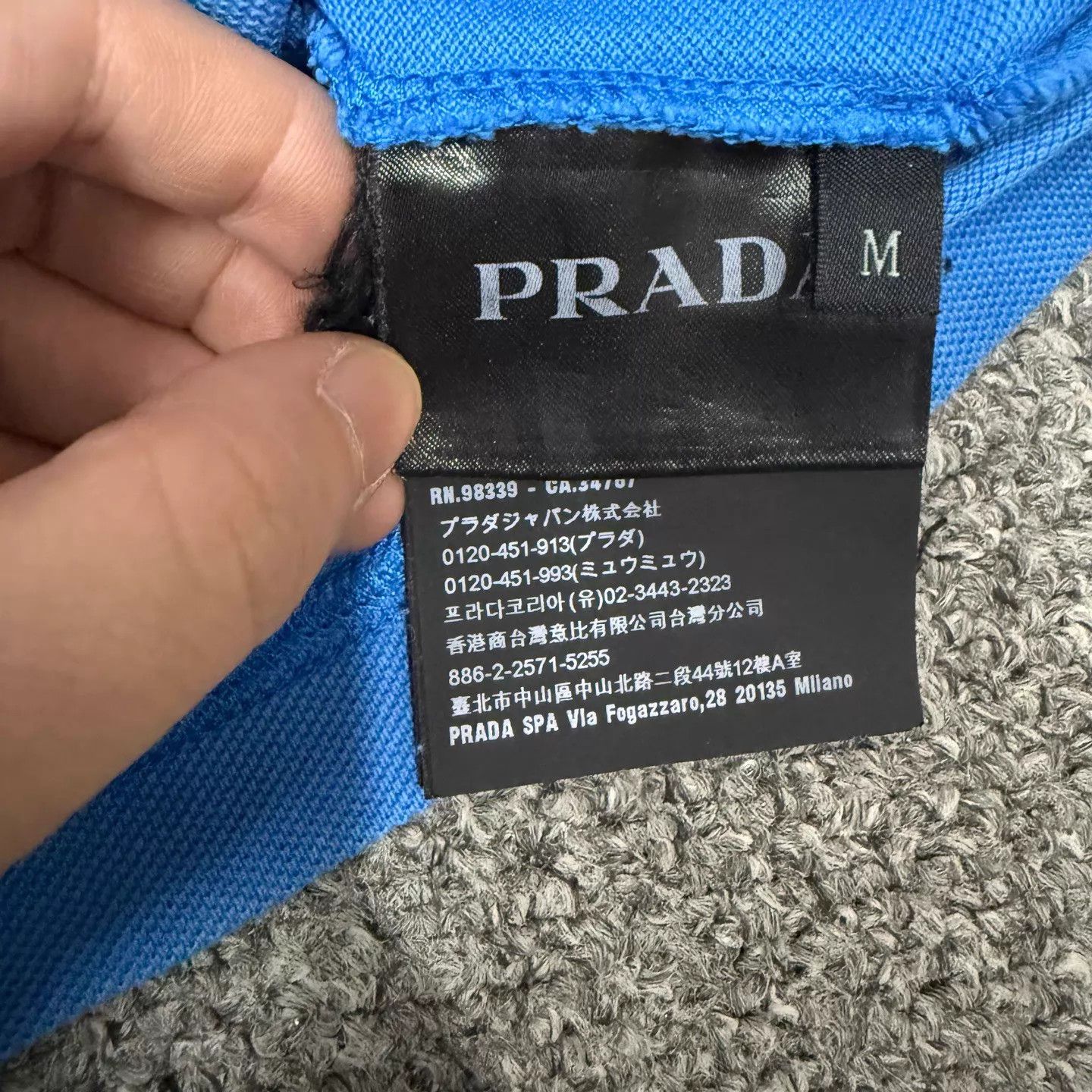 Prada Prada Blue Chest Logo Short Sleeve Polo M 95 New Size US M / EU 48-50 / 2 - 4 Thumbnail