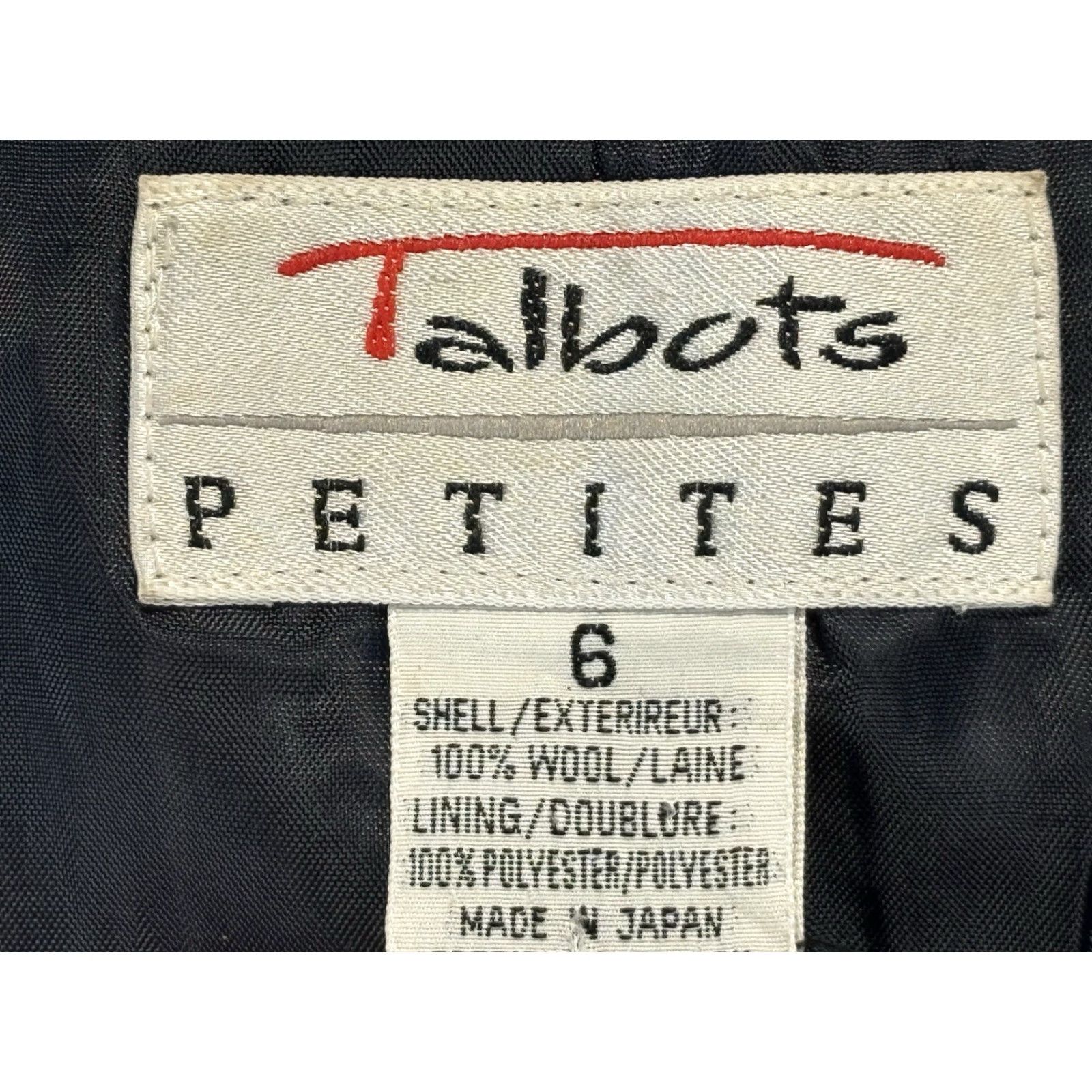 Talbots VINTAGE Talbots Blazer 100% Wool Sz 6P Petite Navy Blue Jacket Women Business Power Boss Classic Preppy Size M / US 6-8 / IT 42-44 - 8 Thumbnail
