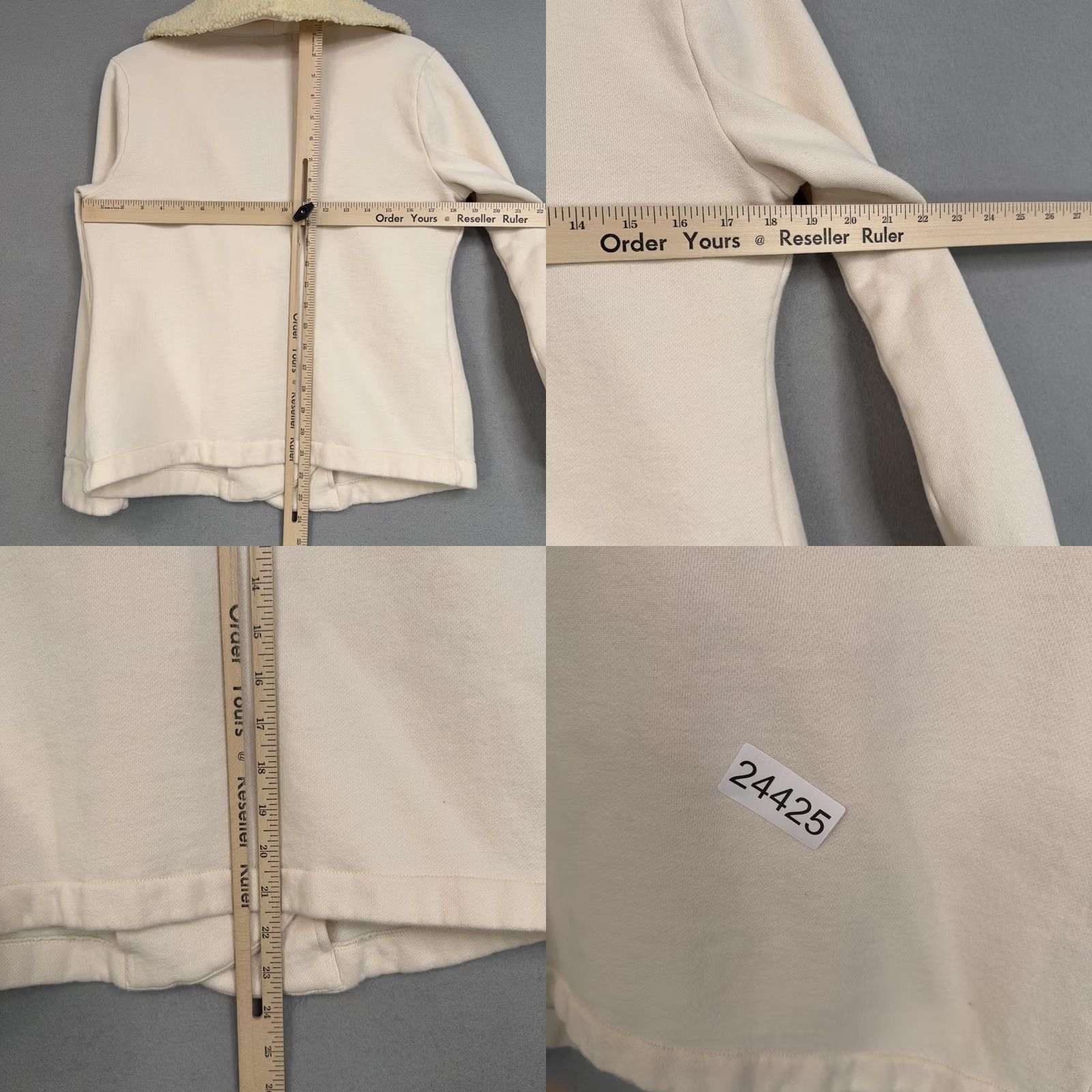 Ralph Lauren Lauren Ralph Lauren Jacket Womens Large White Sherpa Fleece Shawl Collar Toggle Size L / US 10 / IT 46 - 9 Thumbnail