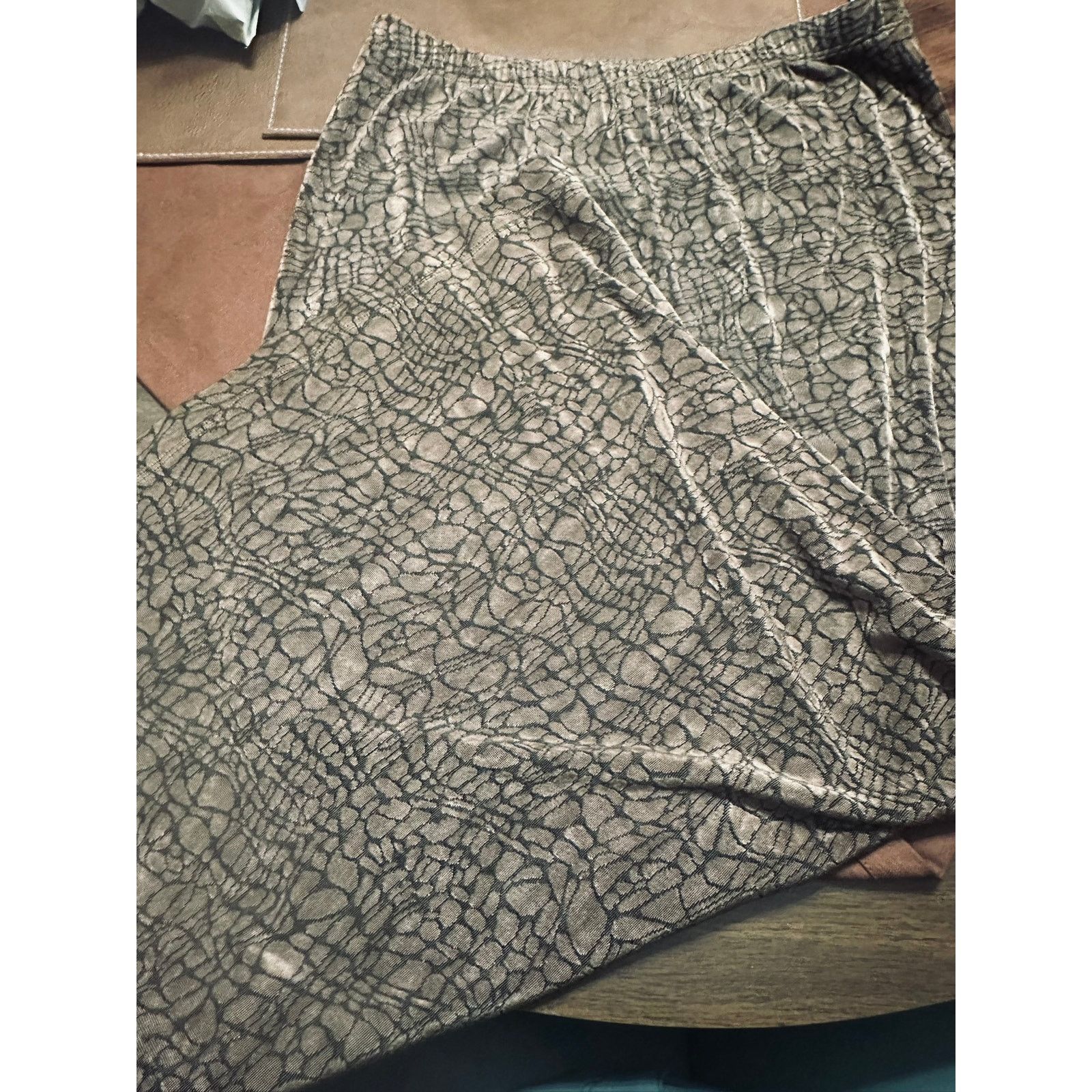Chicos Vintage 90s Metallic Bronze Snakeskin Maxi Skirt - Small Size 26" / US 2 / IT 38 - 3 Thumbnail