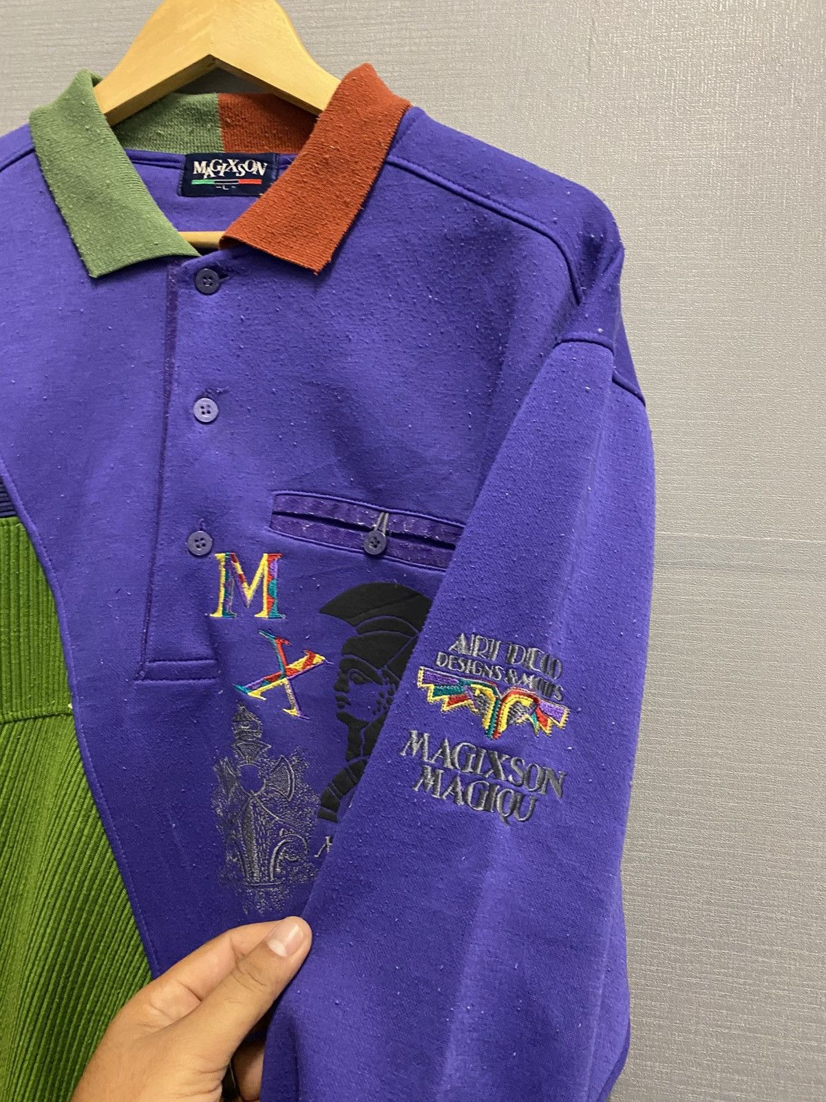 Vintage Vintge Magixson Collar Sweatshirt Size US L / EU 52-54 / 3 - 3 Thumbnail