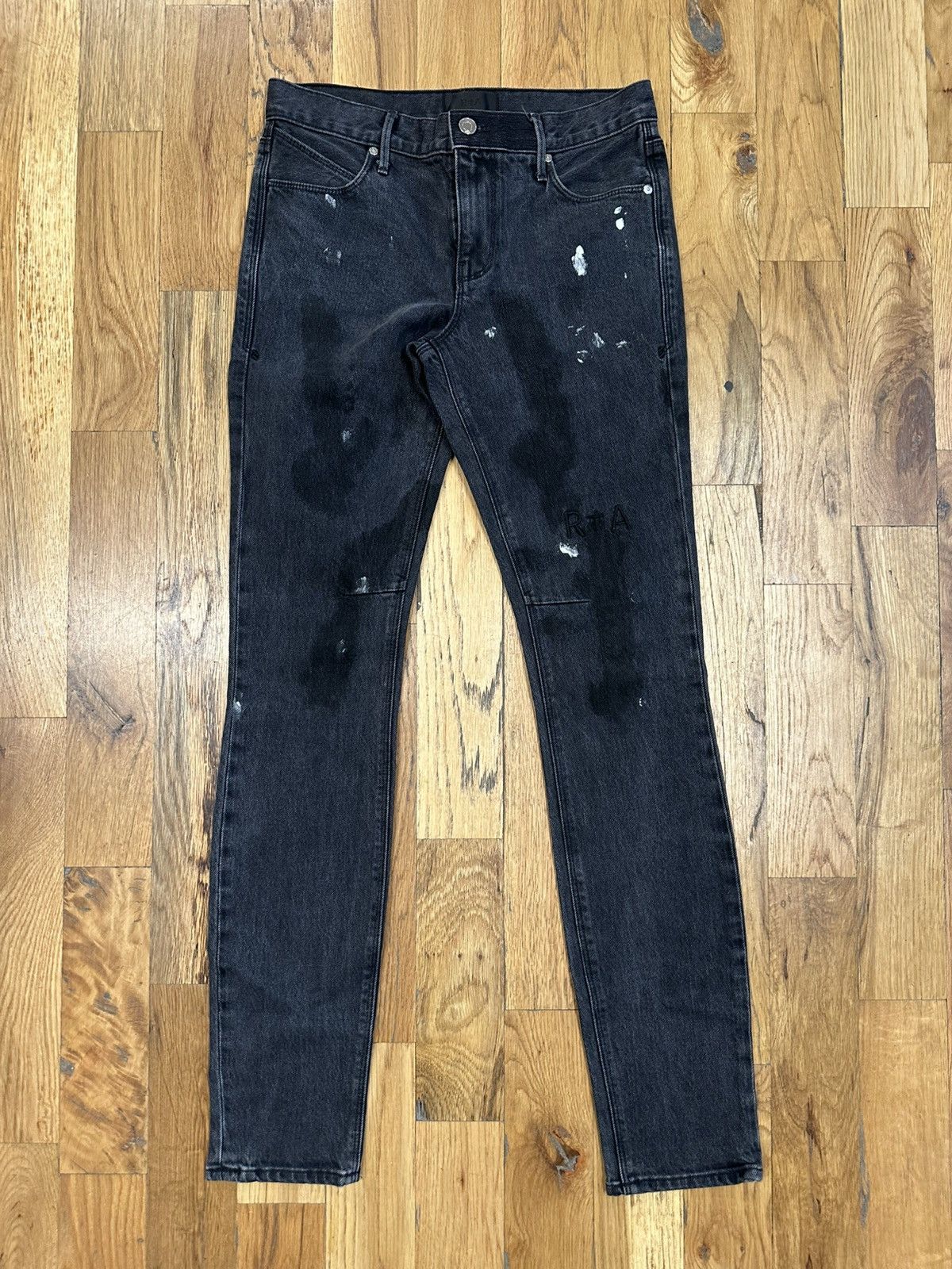 Rta Rta Paint Splatter Black Denim Jeans Size 28 Size US 28 / EU 44 - 1 Thumbnail