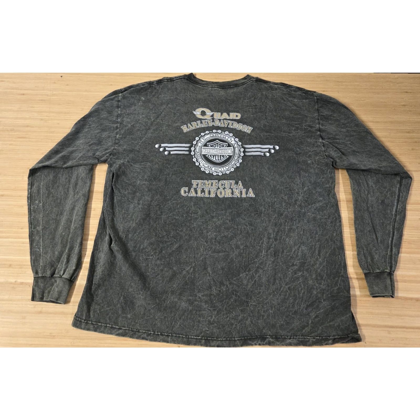 Harley Davidson VINTAGE Harley-Davidson Shirt Mens XL Black Long Sleeve American Legend Biker Size US XL / EU 56 / 4 - 6 Thumbnail