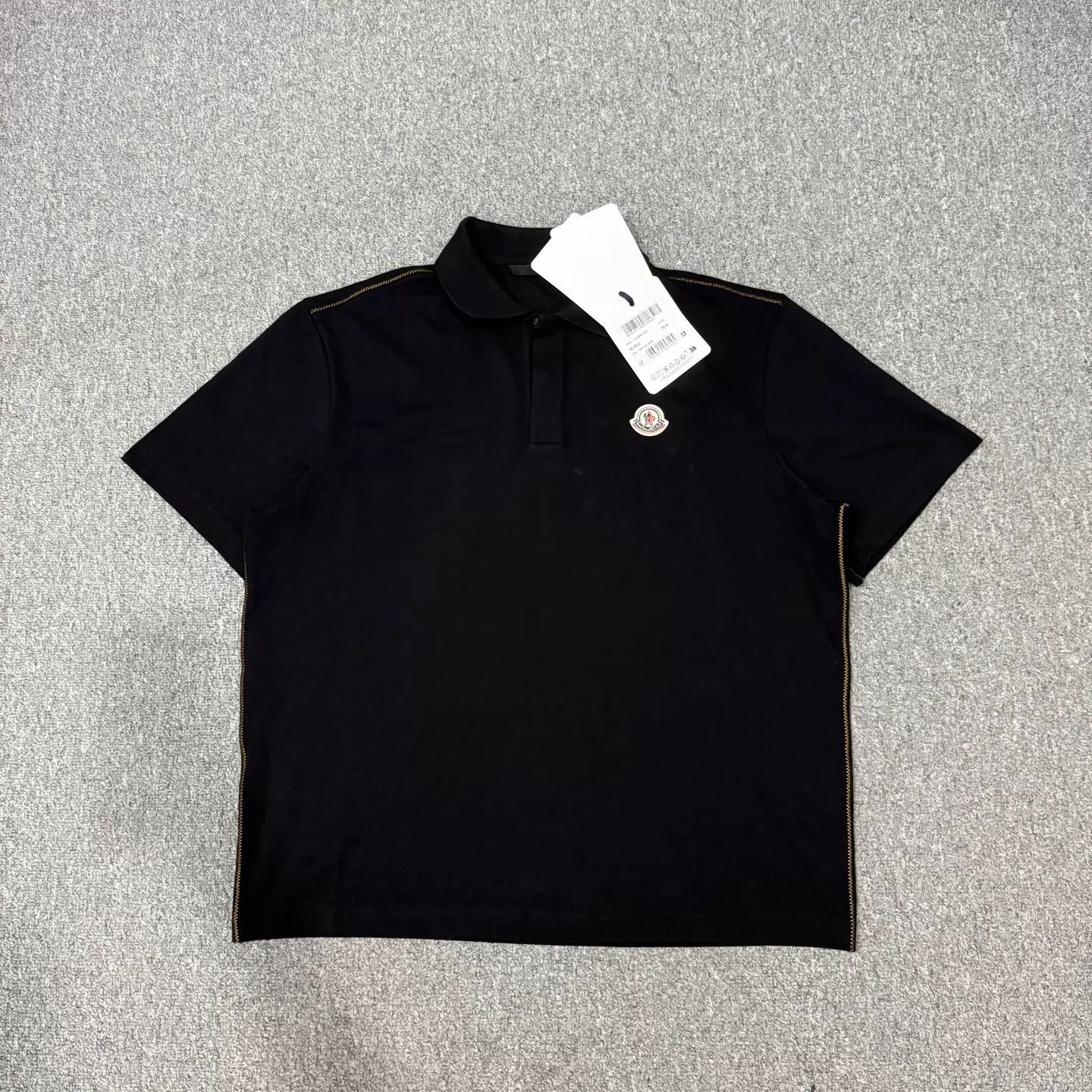 Moncler Moncler Black Logo Short-Sleeve Polo XL New, Tags Size US XL / EU 56 / 4 - 1 Thumbnail