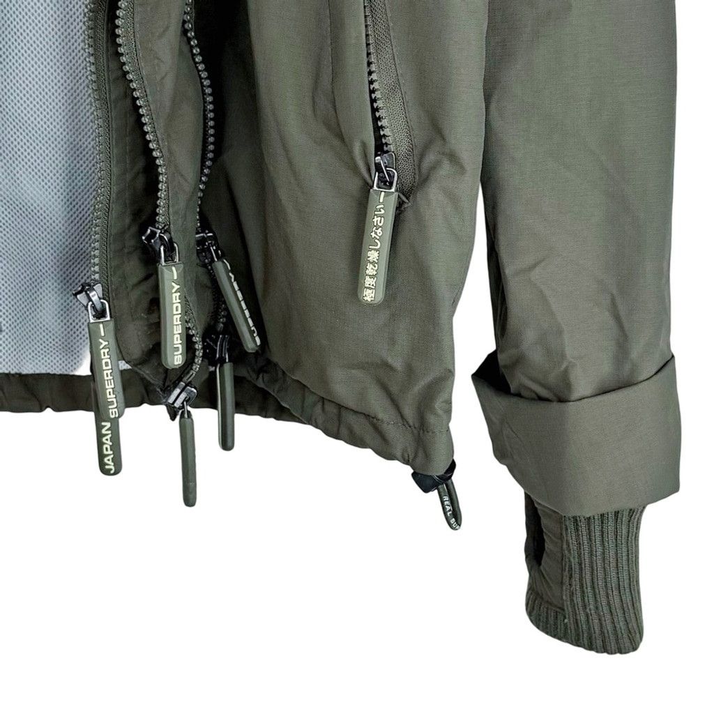 Superdry SUPERDRY The Windcheater Womens Olive Green Lighter Jacket L Size L / US 10 / IT 46 - 4 Thumbnail