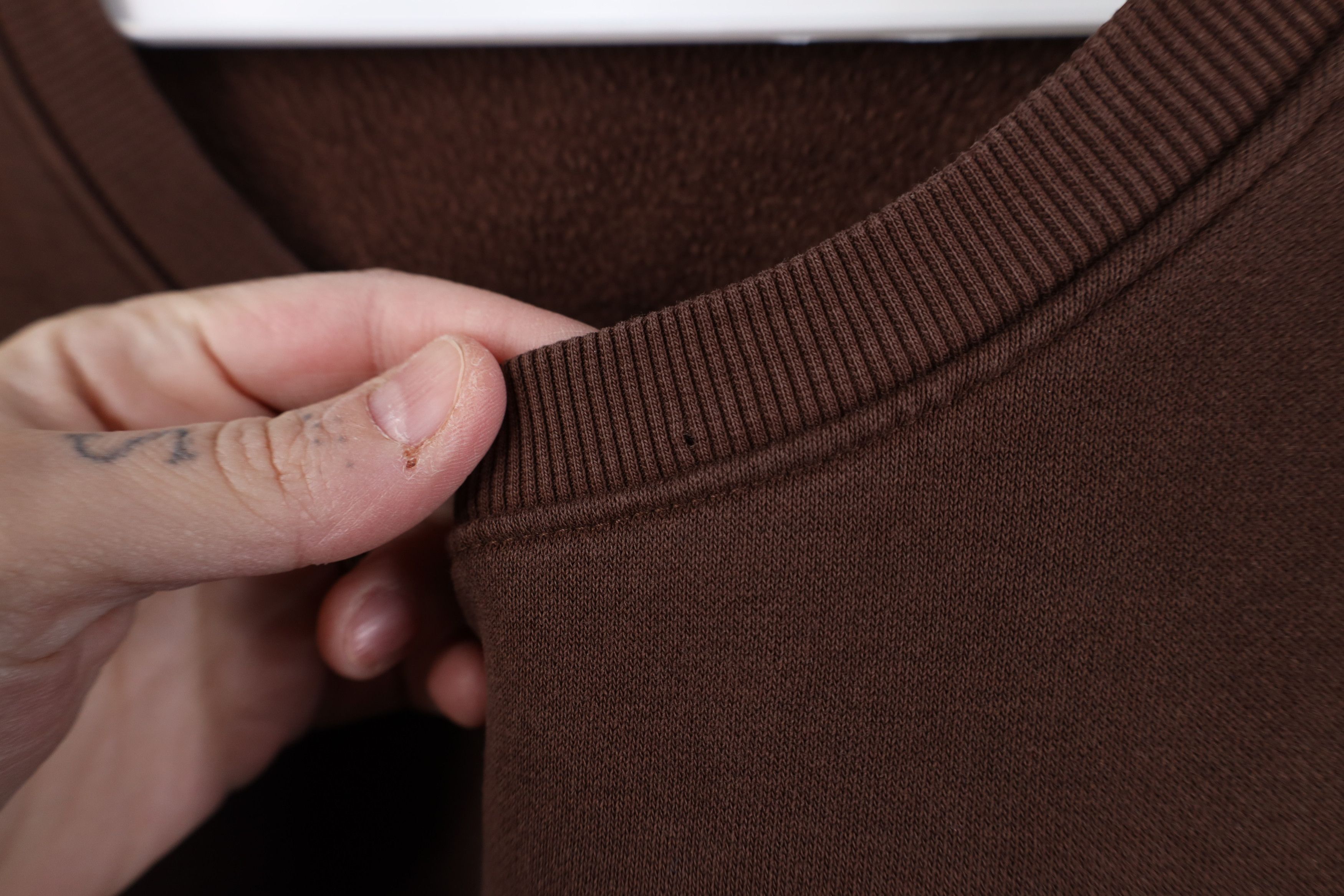 Vintage Vintage 90s Y2K Streetwear Blank Crewneck Sweatshirt Brown Size 3XL / US 20-22 - 4 Thumbnail