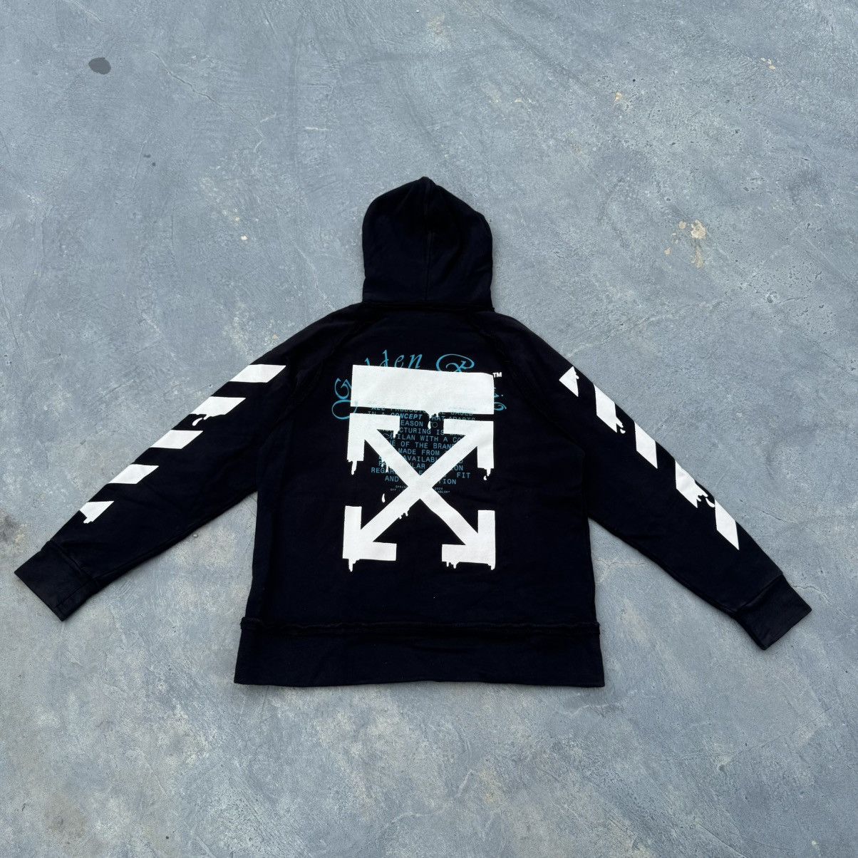 Off-White Off White X Virgil Abloh Black Dripping Arrow Hoodie Size US XS / EU 42 / 0 - 1 Thumbnail