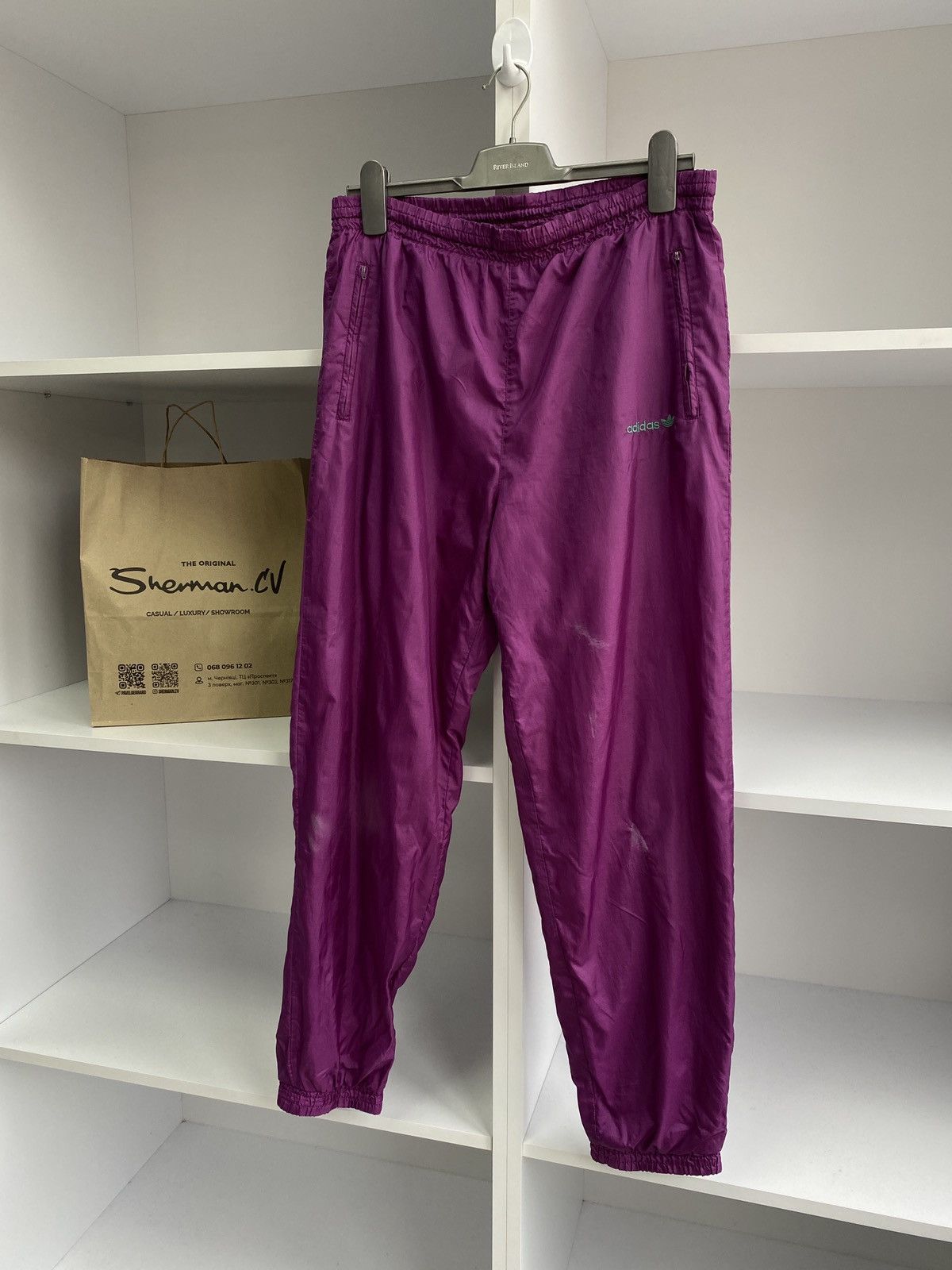 Adidas × Vintage Vintage Adidas Nylon Drill Track Pants 90S Size US 32 / EU 48 - 3 Thumbnail