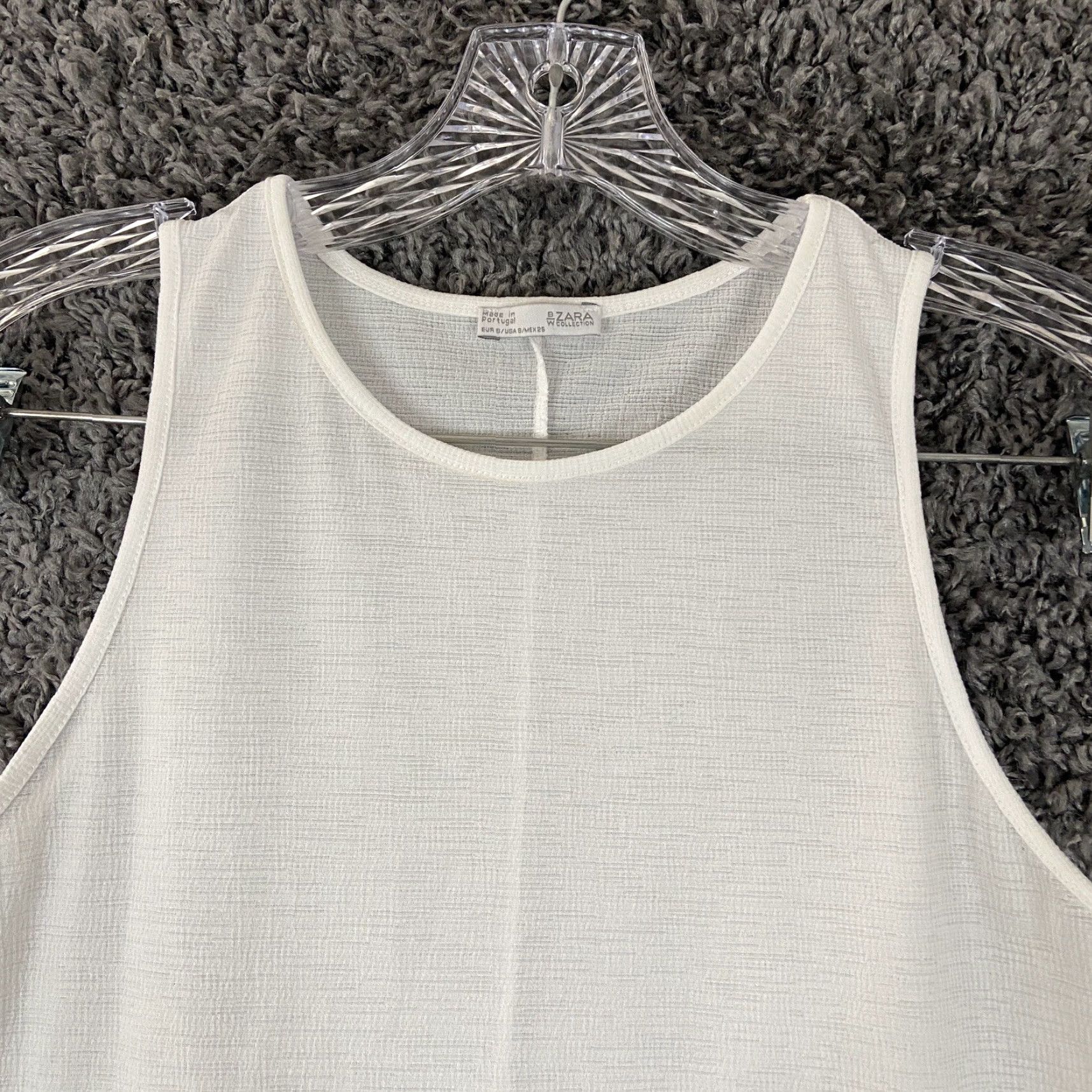 Zara VINTAGE Zara Tank Blouse Women's Small Sleeveless White Casual Top Size S / US 4 / IT 40 - 5 Thumbnail