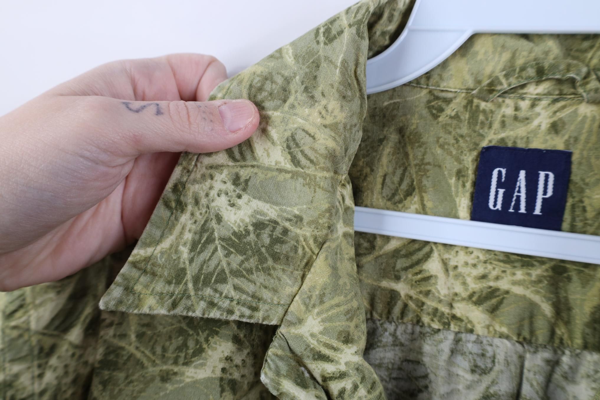Gap Vintage 90s Gap Nature Leaf Beach Luau Hawaiian Button Shirt Size US S / EU 44-46 / 1 - 8 Thumbnail