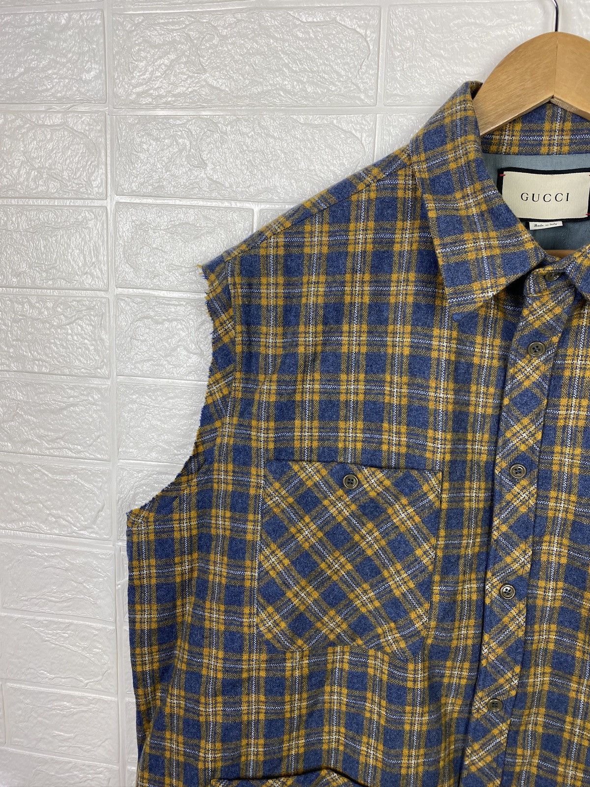 Gucci Gucci Wool Vest - SS20 Yellow & Blue Check - Size 52 Size US L / EU 52-54 / 3 - 5 Thumbnail