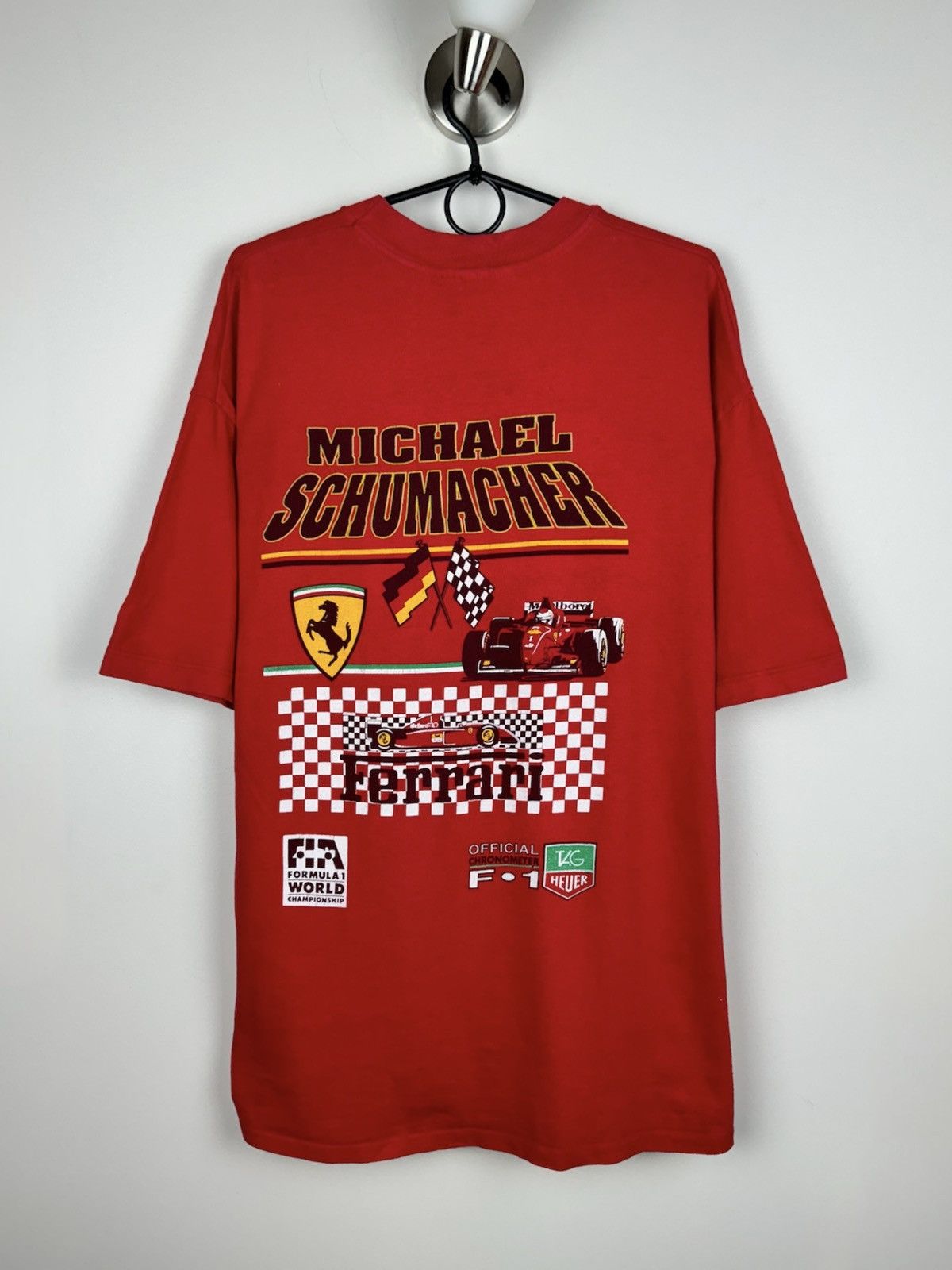 Ferrari × Hanes × Vintage Vintage t shirt Ferrari Michael Schumacher Hanes original Size US XL / EU 56 / 4 - 1 Thumbnail