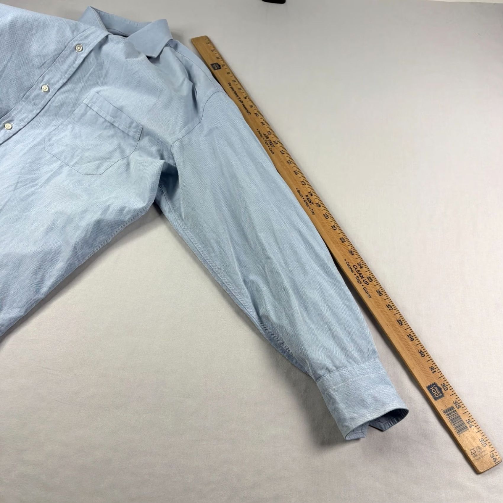 Canali Canali Shirt Mens 44 17.5 Blue Button Up Long Sleeve Formal Casual Italy Made Size 48R - 7 Thumbnail