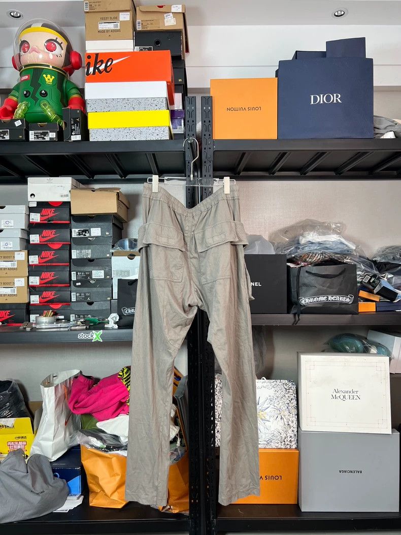 Rick Owens Rick owens size m Grey double-loop multi-pocket slacks pan Size US 30 / EU 46 - 2 Thumbnail