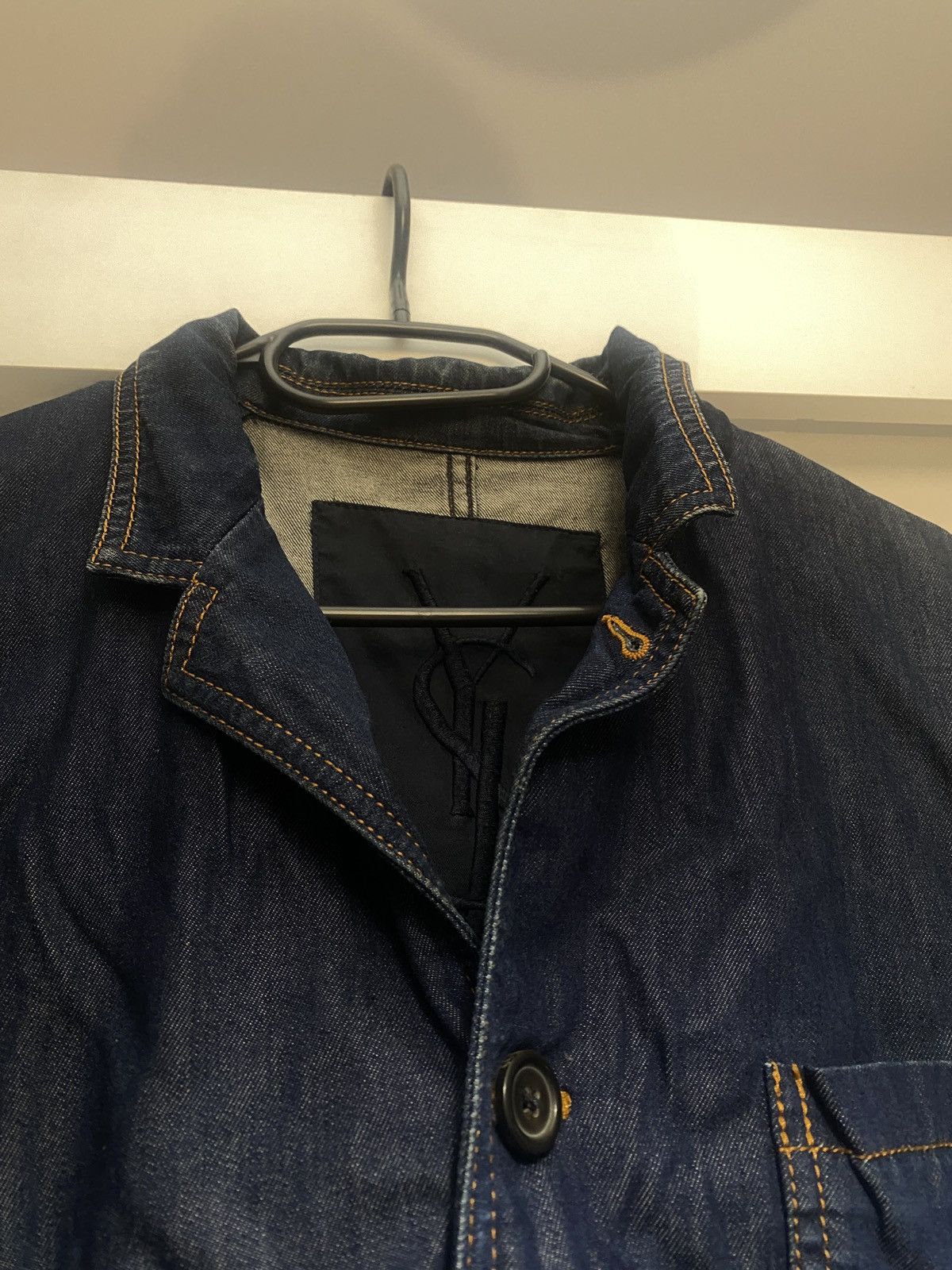 Yves Saint Laurent Yves saint laurent ultra rare jeans denim blazer Size US L / EU 52-54 / 3 - 8 Thumbnail