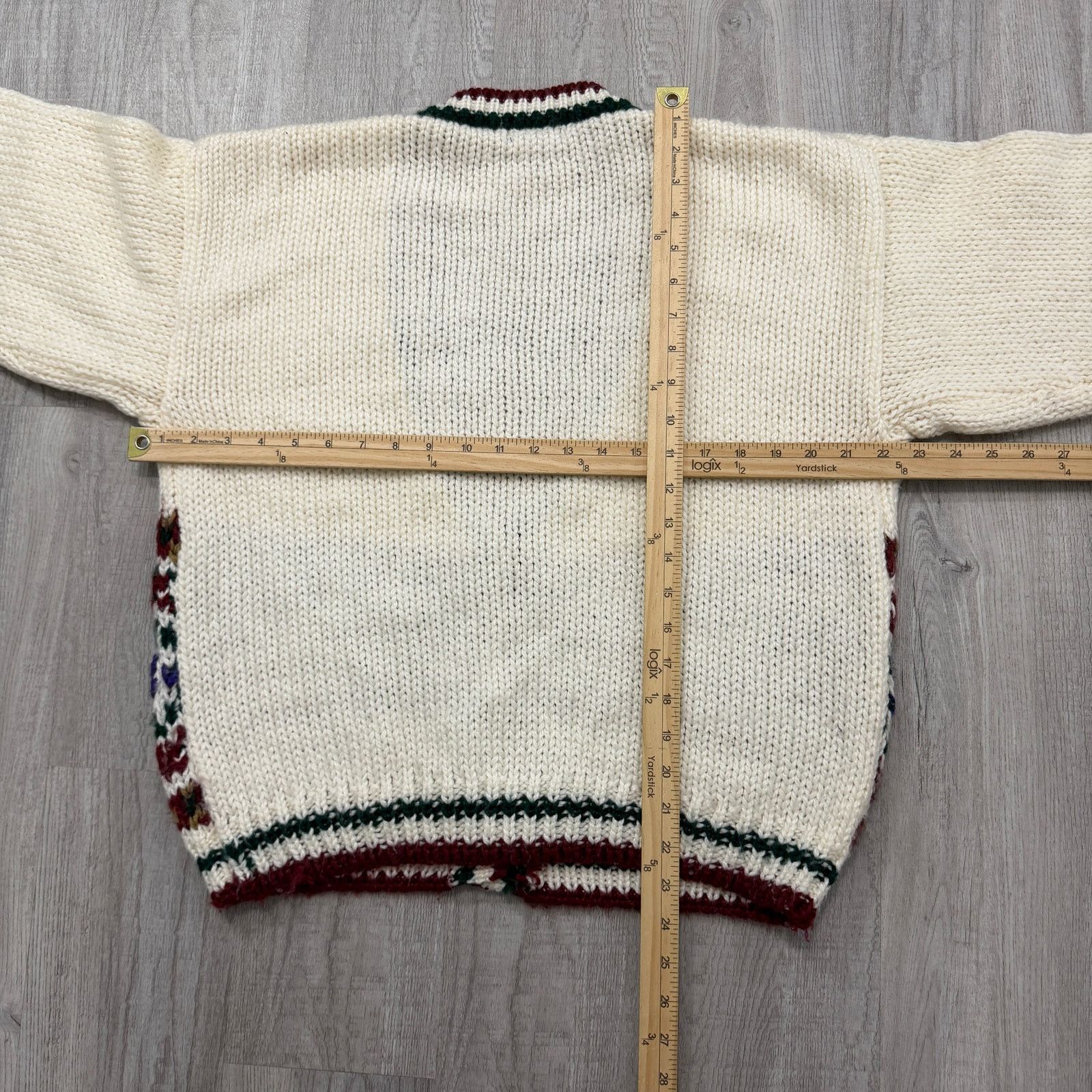 Vintage Vintage Memphis Jones Cardigan Sweater Size Medium Cream Size M / US 6-8 / IT 42-44 - 11 Thumbnail