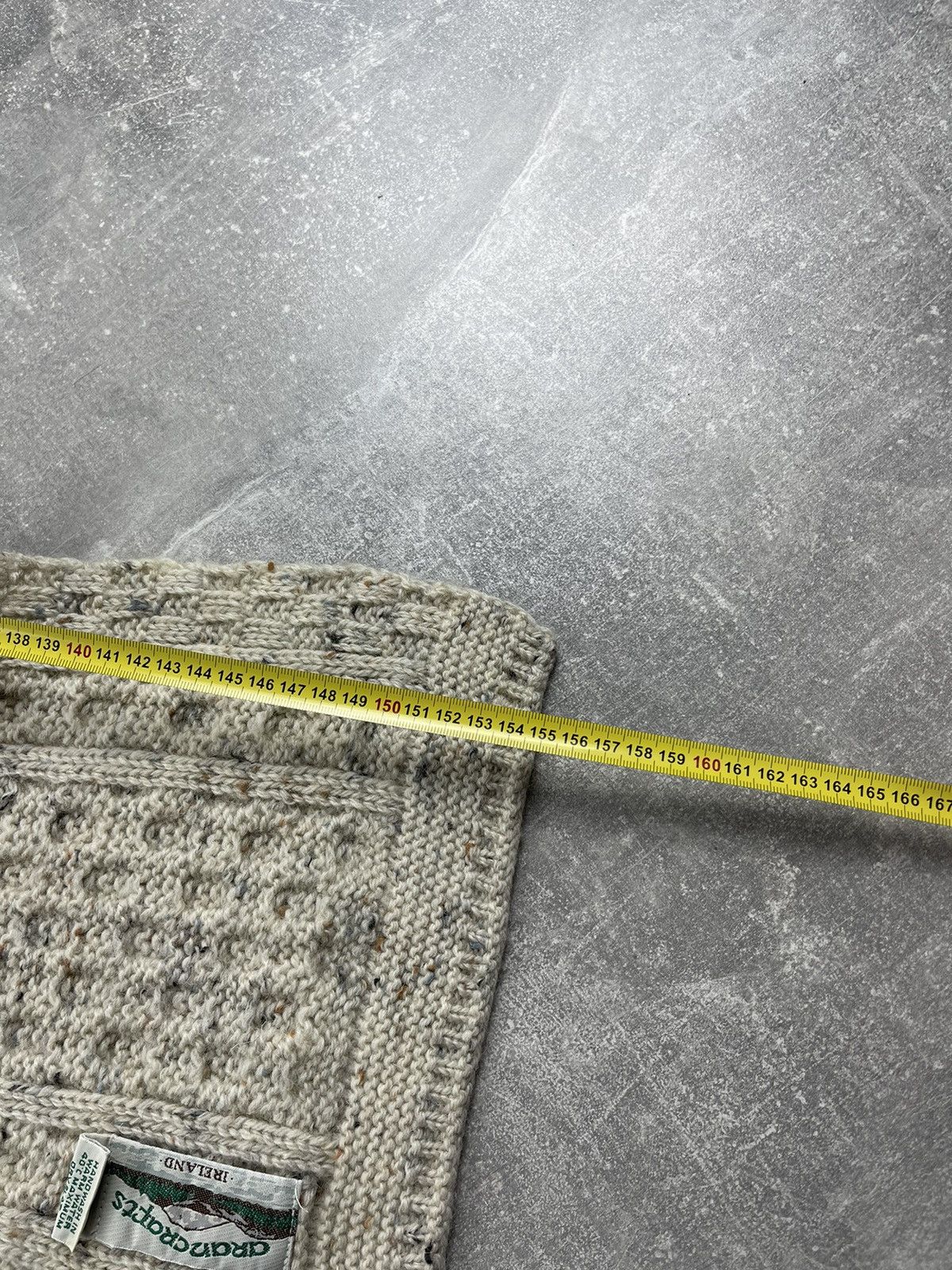 Aran Crafts Aran Crafts Traditional Irish Wool Cable Knit Scarf Oatmeal Size ONE SIZE - 8 Thumbnail