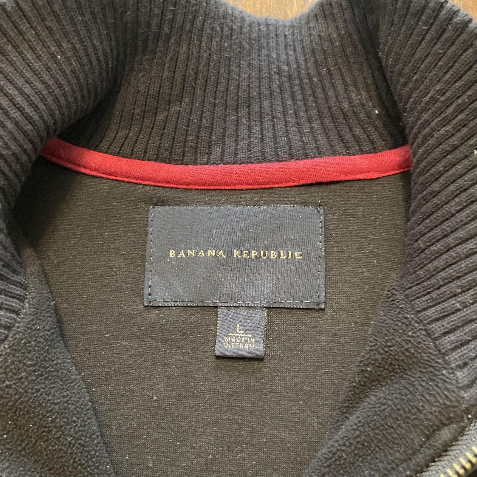 Banana Republic Banana Republic Vest Mens Large Black Mock Neck Lined Casual Size US L / EU 52-54 / 3 - 7 Thumbnail