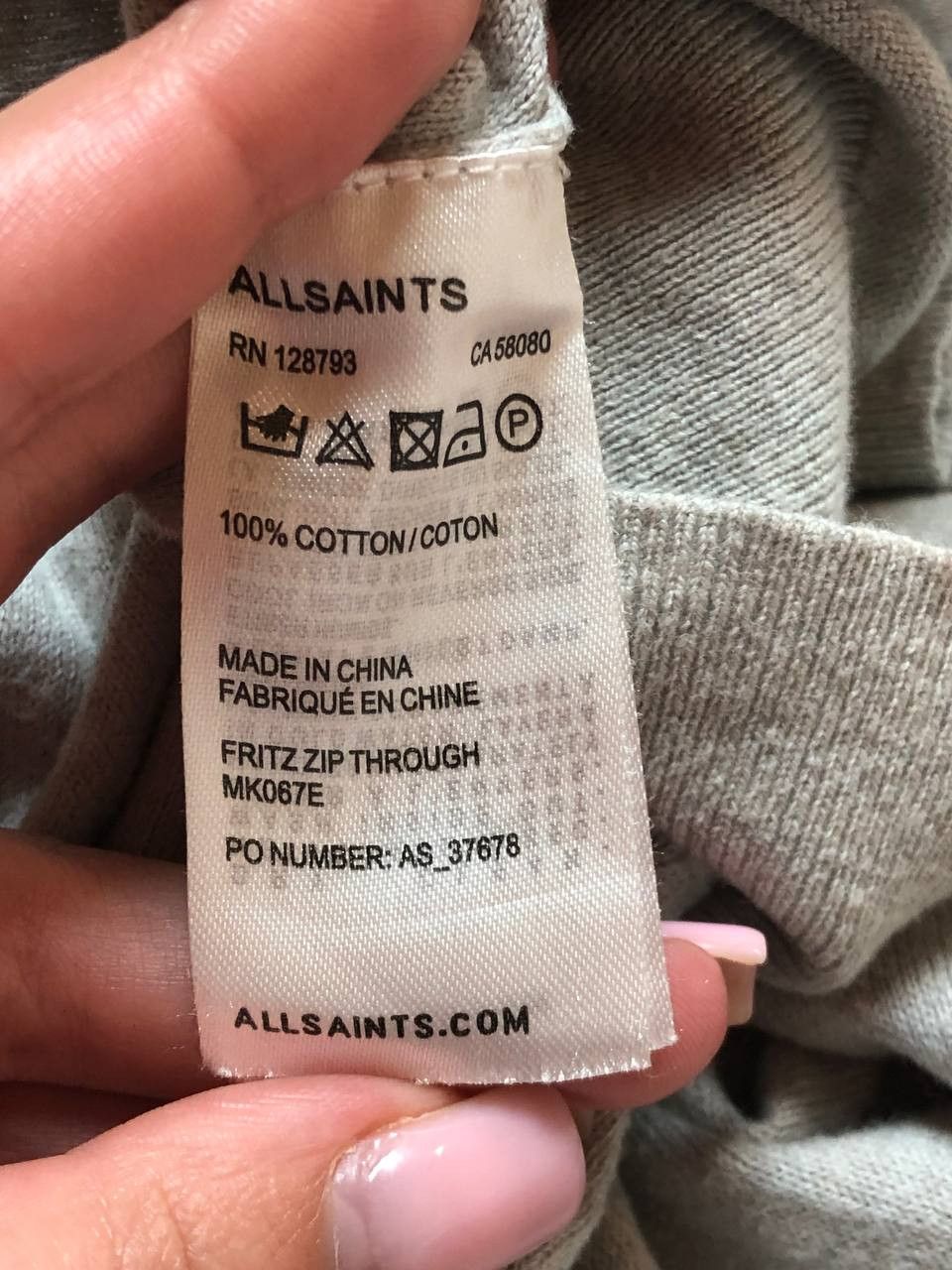 Allsaints × Vintage Allsaints forram zip cardigan distressed oversized fit Size US L / EU 52-54 / 3 - 5 Thumbnail