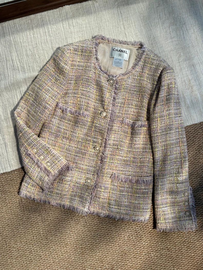 Chanel Chanel 04P Four-pocket waterfall tweed tassel edge round-n Size M / US 6-8 / IT 42-44 - 2 Thumbnail