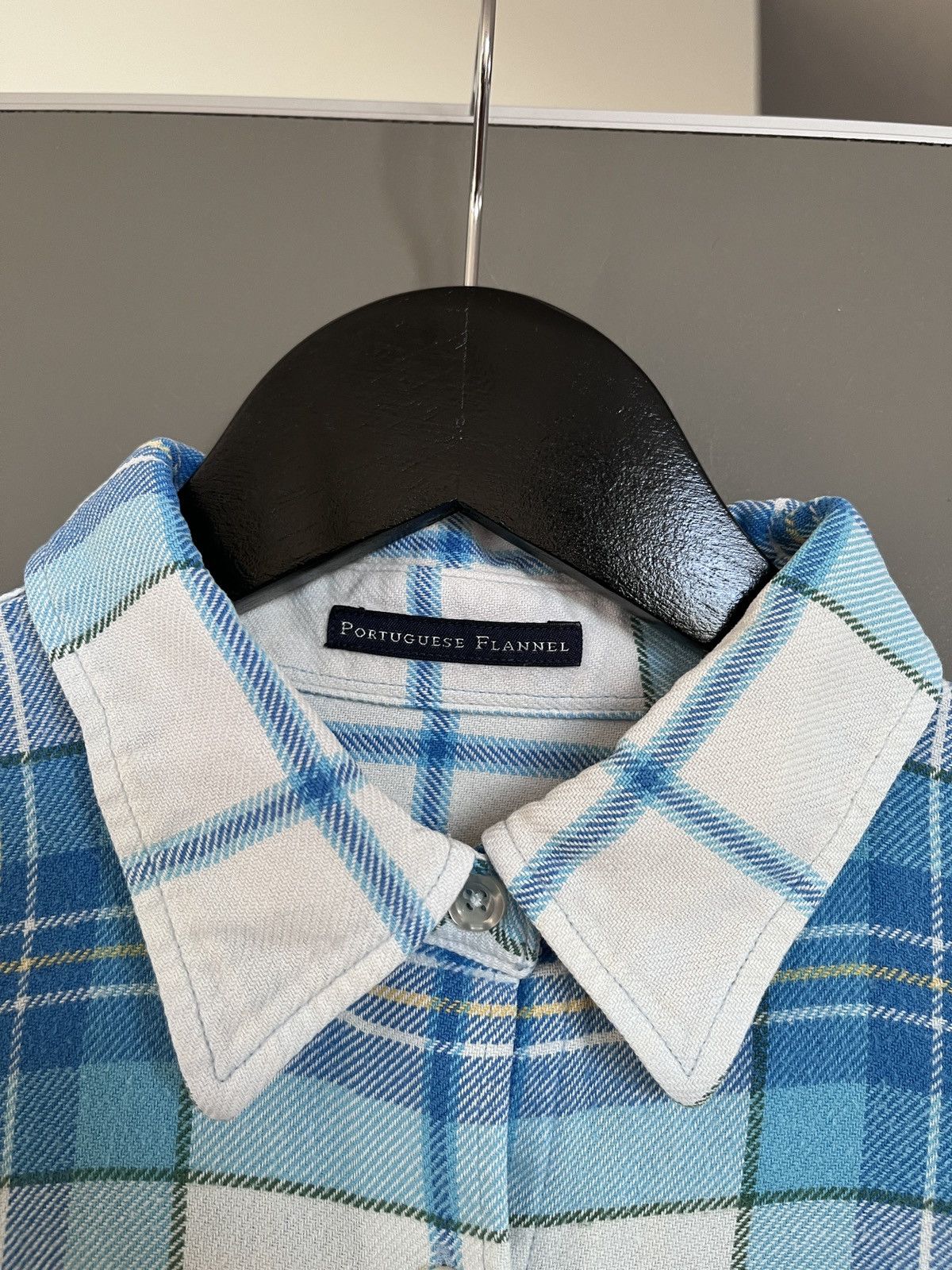 Portuguese Flannel Portuguese Flannel Blue Checkered Flannel Shirt Size S / US 4 / IT 40 - 3 Thumbnail