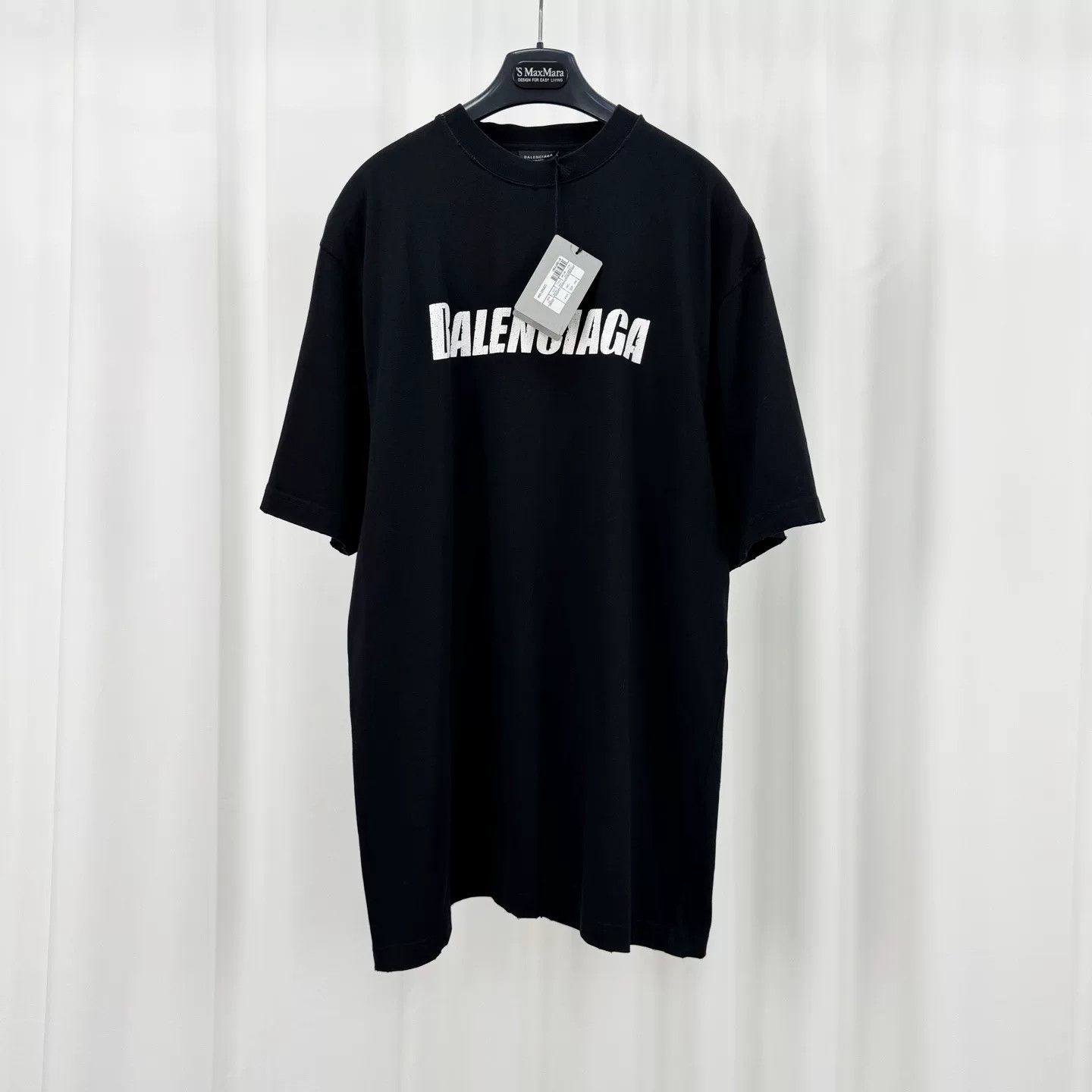 Balenciaga Balenciaga Cracked Logo Print T-shirt Size US XXS / EU 40 - 1 Thumbnail