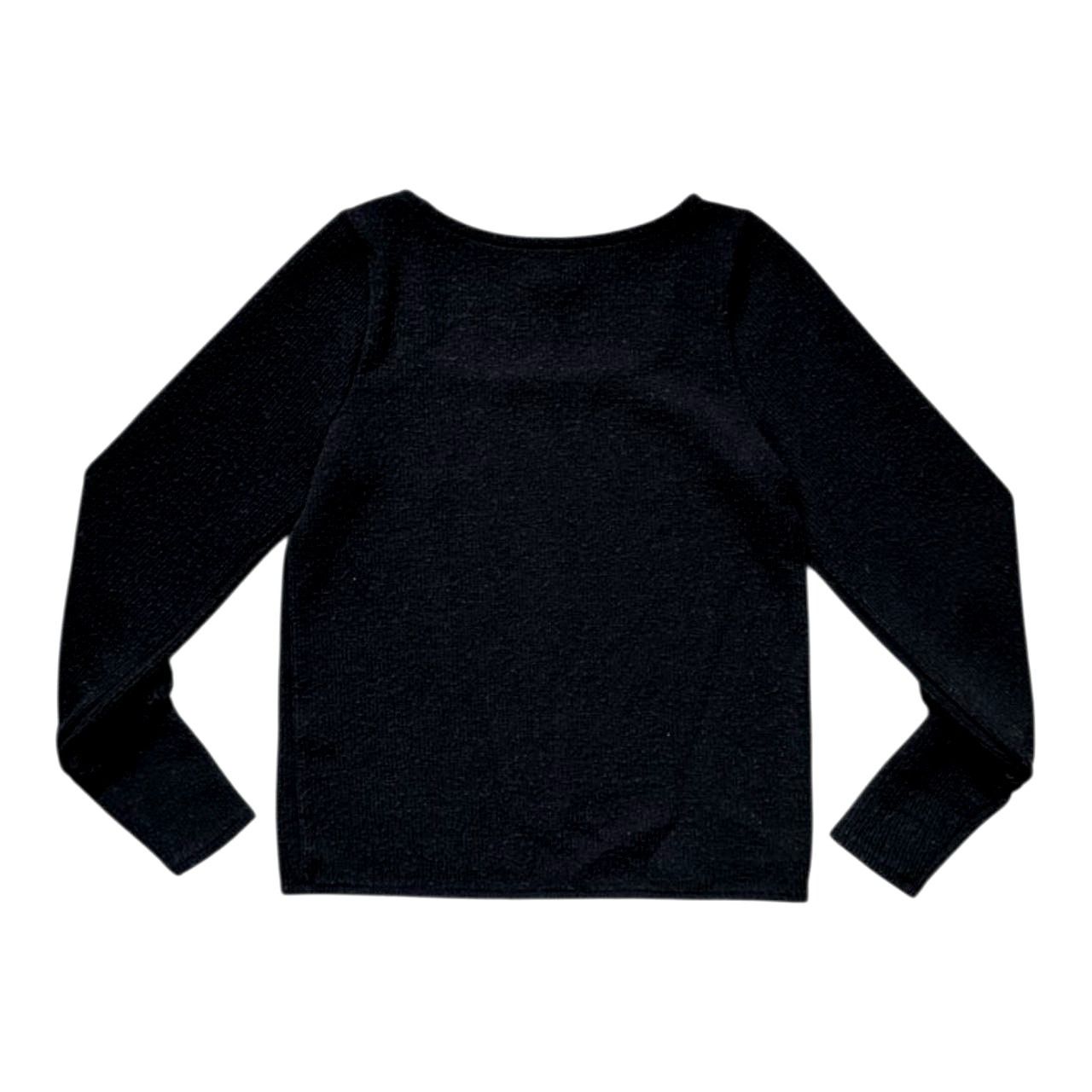 Madewell Madewell Black Sweater Top | Size XS Size XS / US 0-2 / IT 36-38 - 2 Thumbnail