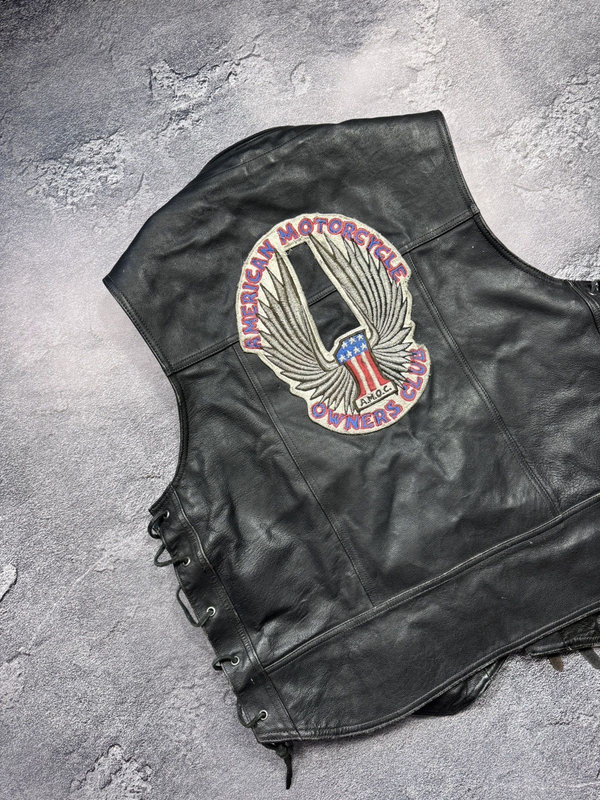 Harley Davidson Harley Davidson Genuine Leather Biker Vest Custom AMOC Size US XL / EU 56 / 4 - 8 Thumbnail