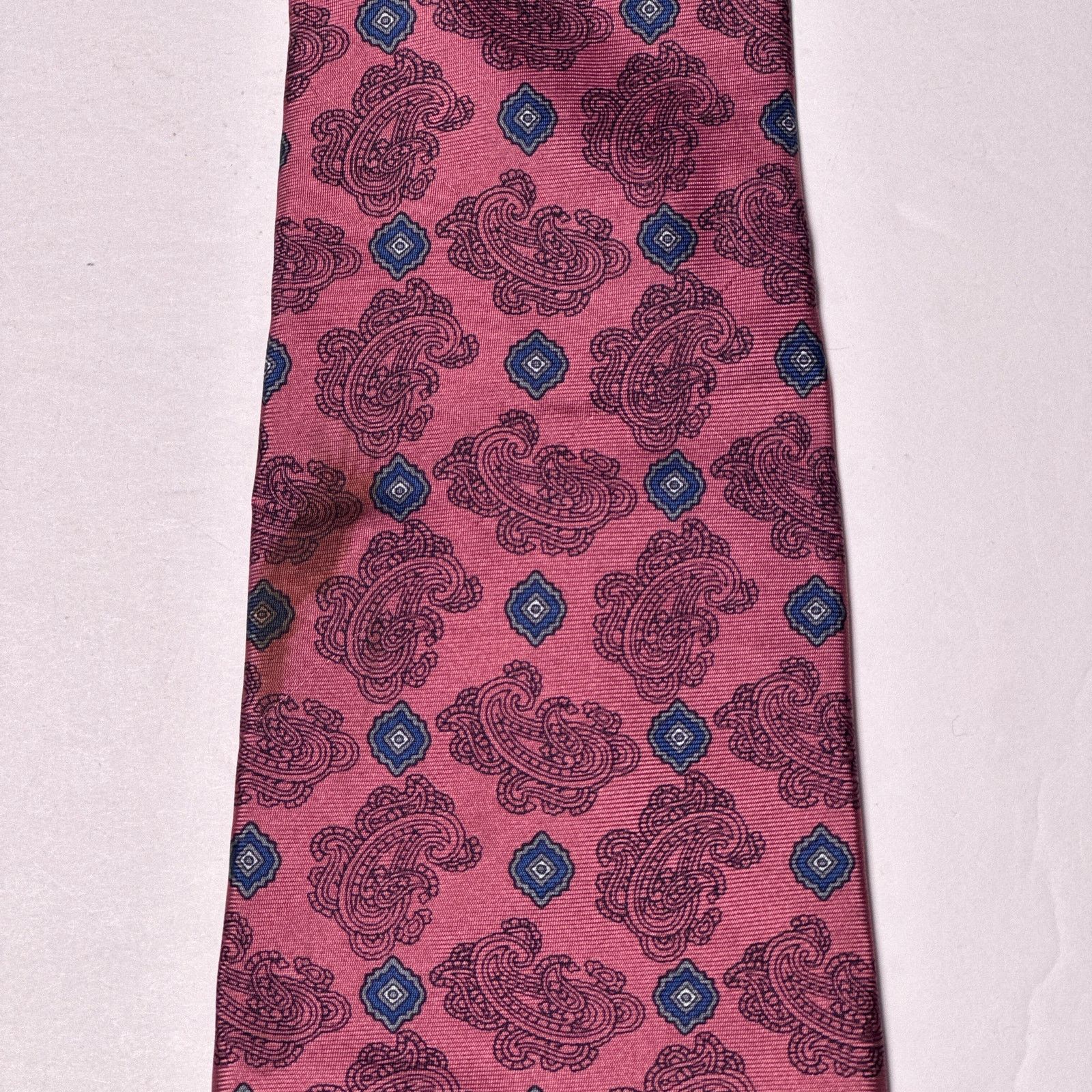 Dior × Vintage Vintage Christian Dior Silk Tie Paisley Italy Fabric Flaw Size ONE SIZE - 3 Thumbnail
