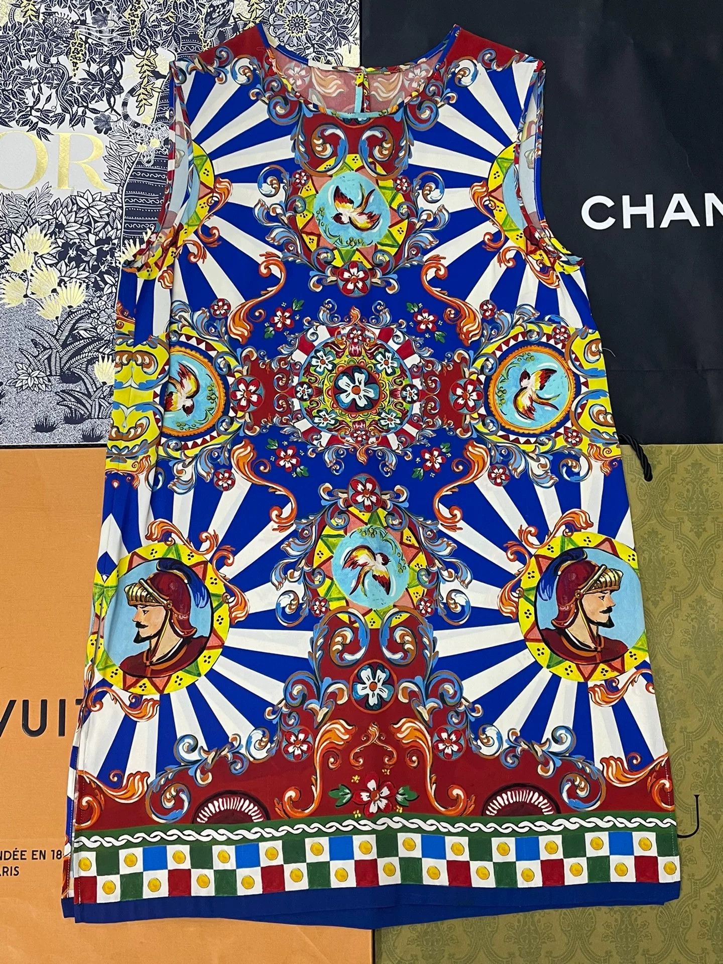 Dolce & Gabbana Dolce&Gabbana Soldier Print Sleeveless Dress Size M / US 6-8 / IT 42-44 - 1 Thumbnail