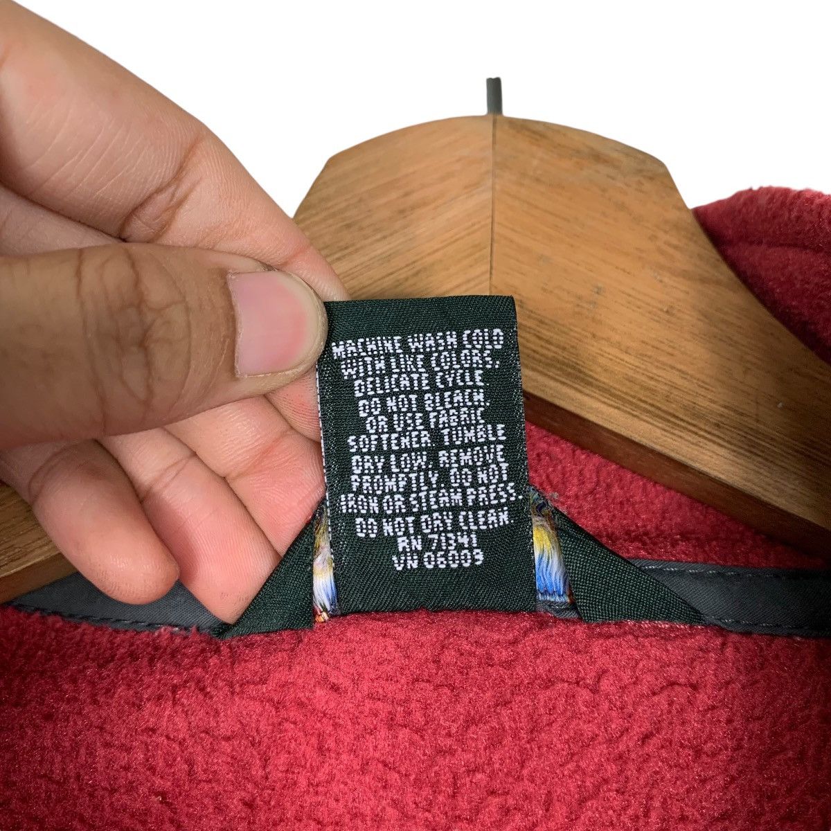 L.L. Bean 90’s L.L. BEAN Zipper Red Fleece Jacket #1358-C61 Size M / US 6-8 / IT 42-44 - 17 Thumbnail