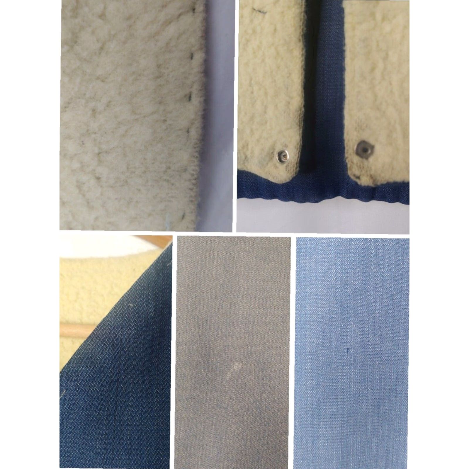 Denime VINTAGE Denim Vest Men L Denim Vest Casual Workwear Western Lined Faux Sherpa Pockets 24" Chest 24" Front 27.5" Back READ Ladies? Mens Size US 33 - 7 Thumbnail