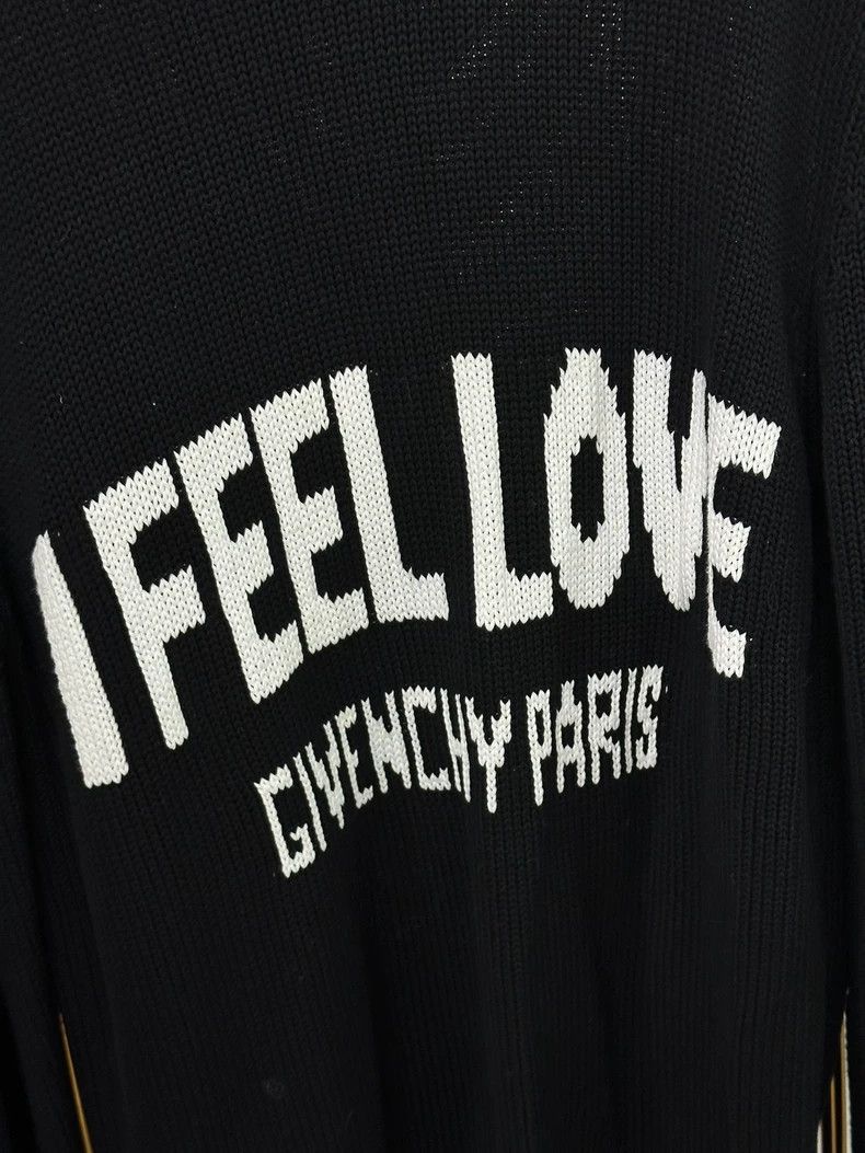 Givenchy Givenchy Black Letter Knit Woolen Sweater Long Sleeve Size US M / EU 48-50 / 2 - 2 Thumbnail