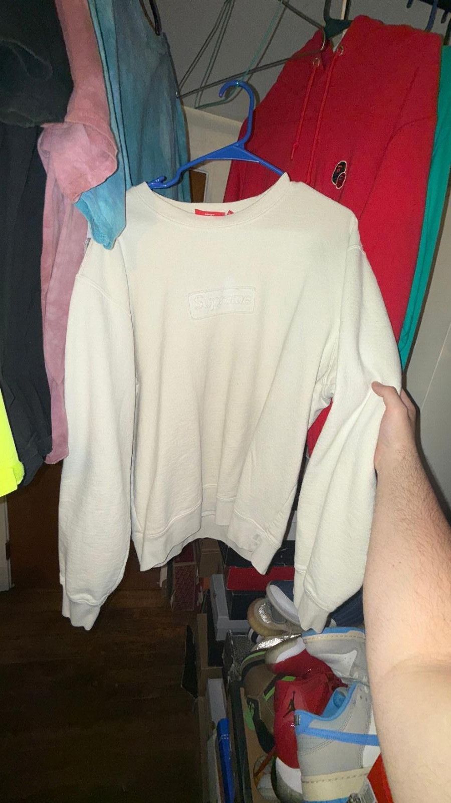 Designer Supreme reverse box logo sz L crewneck Size ONE SIZE - 1 Preview