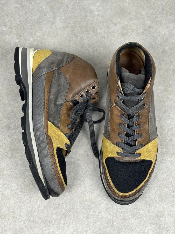 Dries Van Noten Dries Van Noten Mustard Leather Hiking Sneakers Size US 10 / EU 43 - 1 Thumbnail