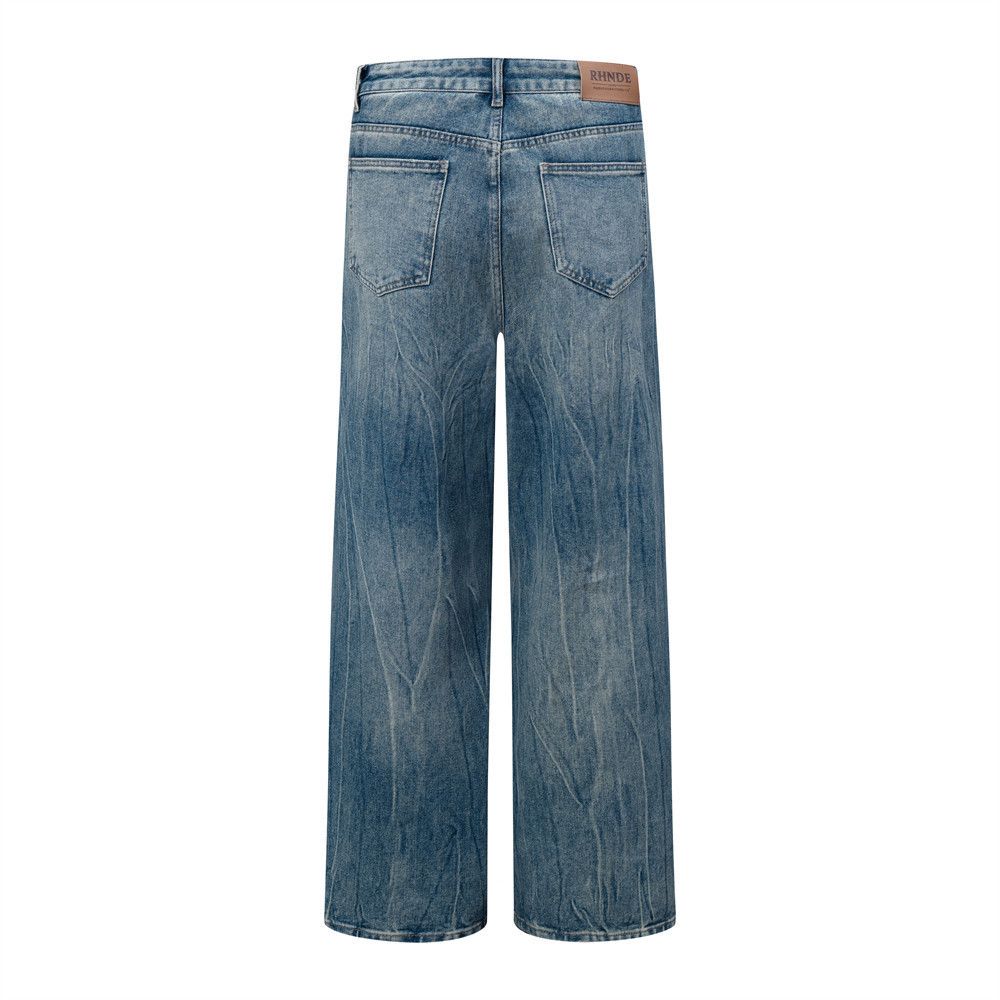 Japanese Brand × Jean Punk trend high street distressed washed cracked jeans Size US 32 / EU 48 - 3 Thumbnail