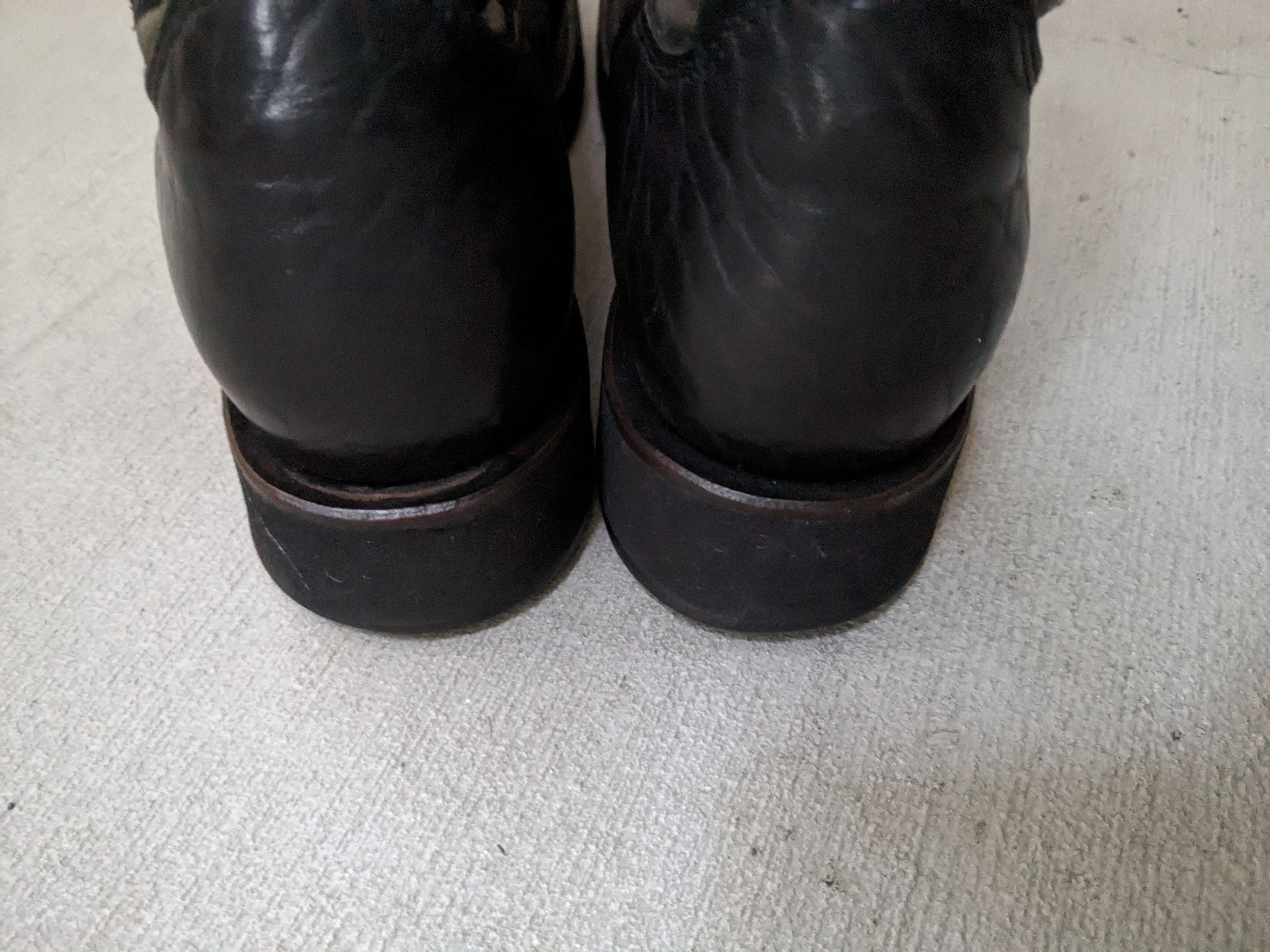 Genuine Leather Justin Cowboy Boots Black 8.5 Leather Botas USA Western Size US 8.5 / EU 41-42 - 14 Thumbnail