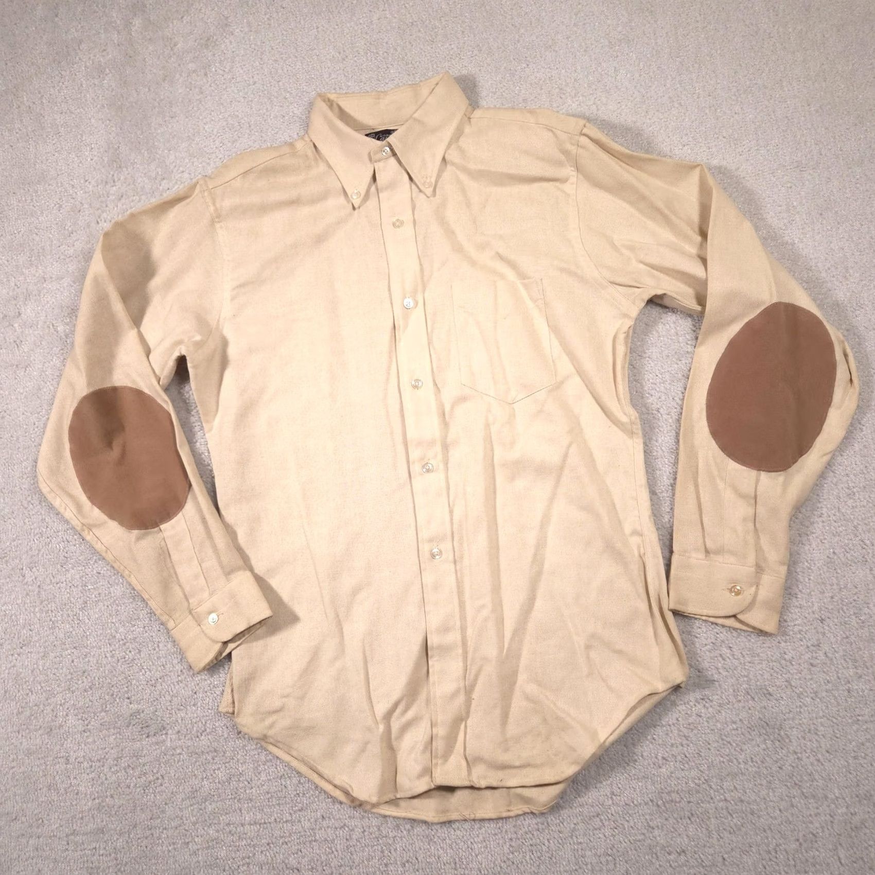 Vintage VINTAGE Norris Casuals Shirt Mens M Beige Long Sleeve Ivy Patch Pocket Button-Up Slim Size US M / EU 48-50 / 2 - 3 Thumbnail