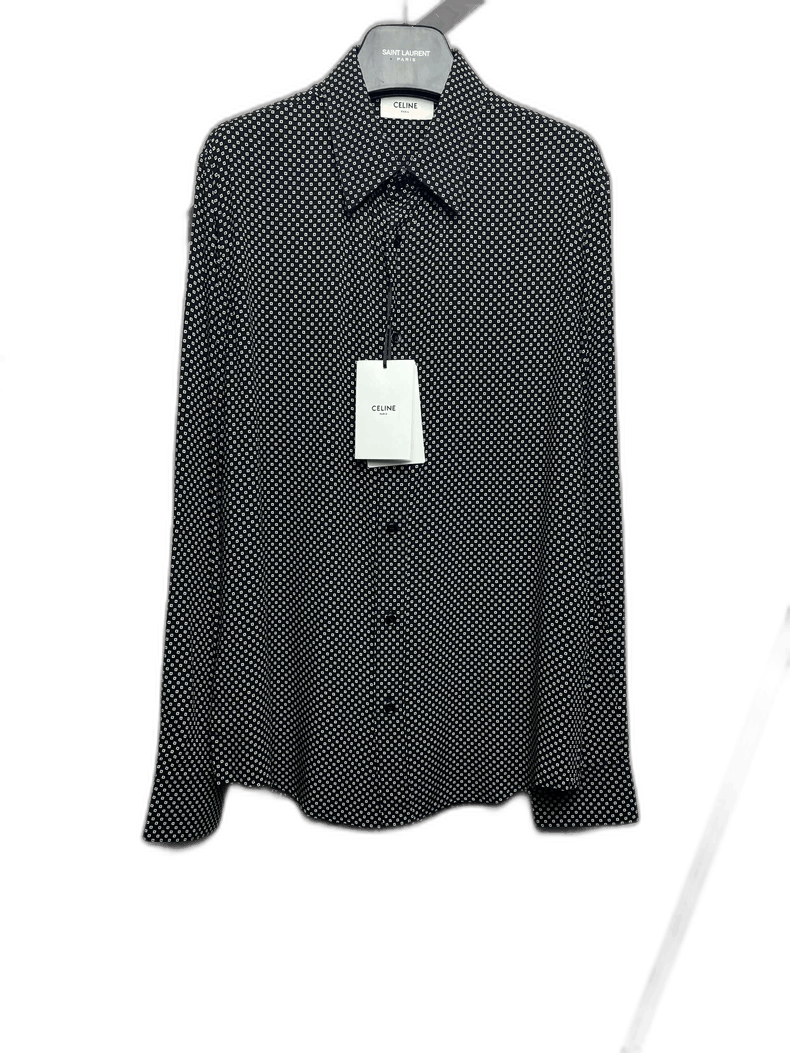 Celine Celine Polka Dot Long Sleeve Shirt Size US M / EU 48-50 / 2 - 1 Thumbnail