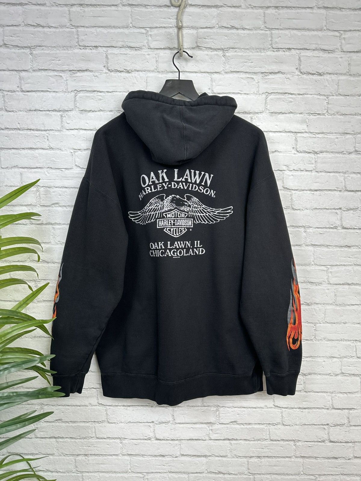 Harley Davidson (XL) SICK FLAMES Harley Davidson Zip Up Hoodie Size US XL / EU 56 / 4 - 11 Thumbnail