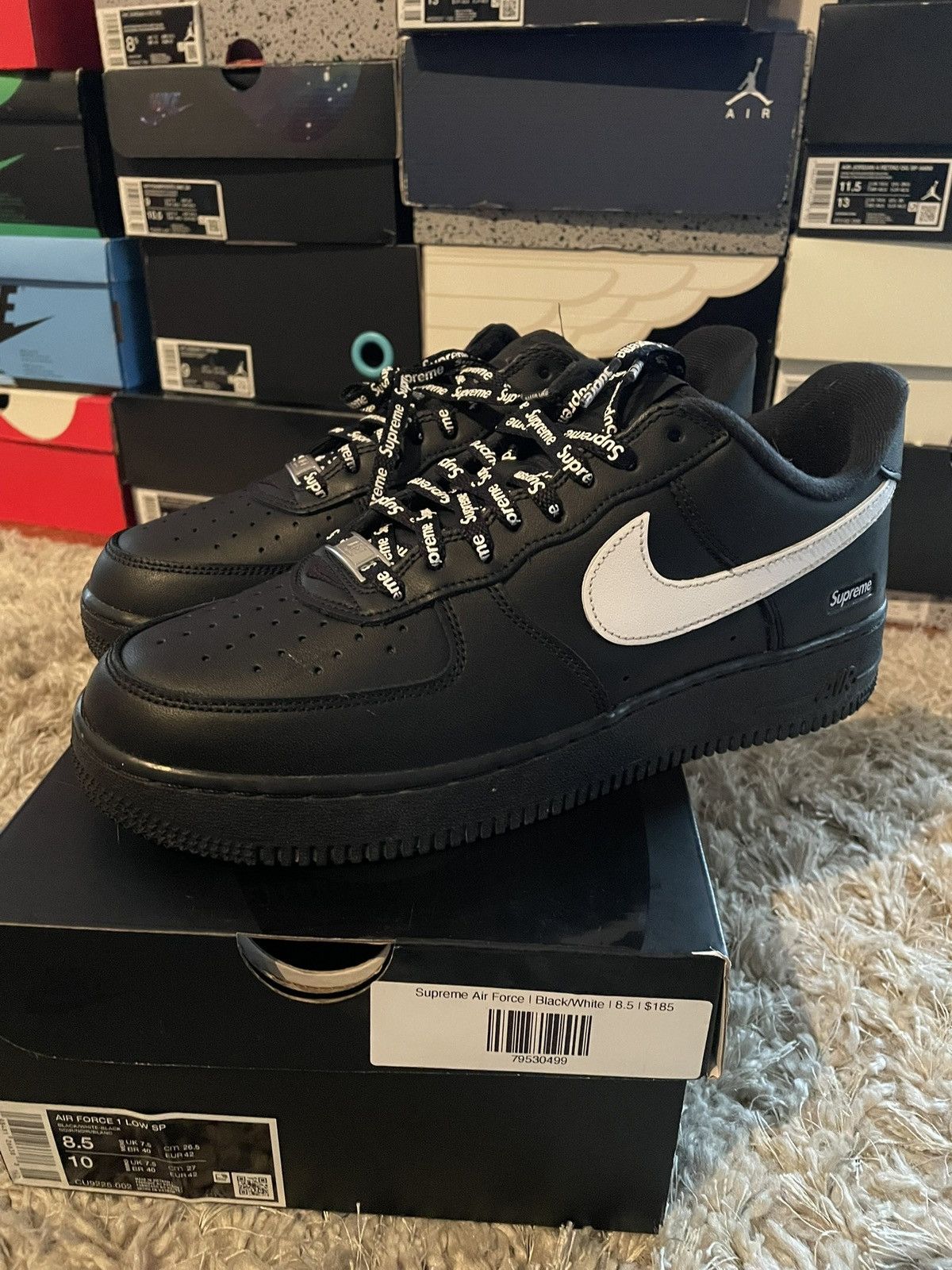 Supreme x Nike Black Air Force 1