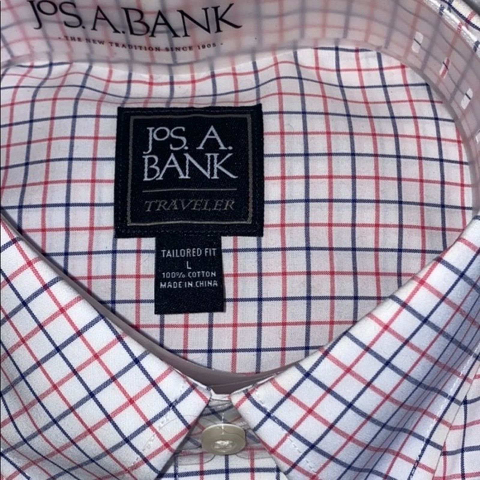 Jos. A. Bank Jos. A. Bank stripe traveler tailored fit button up | Sz L Size US L / EU 52-54 / 3 - 4 Thumbnail