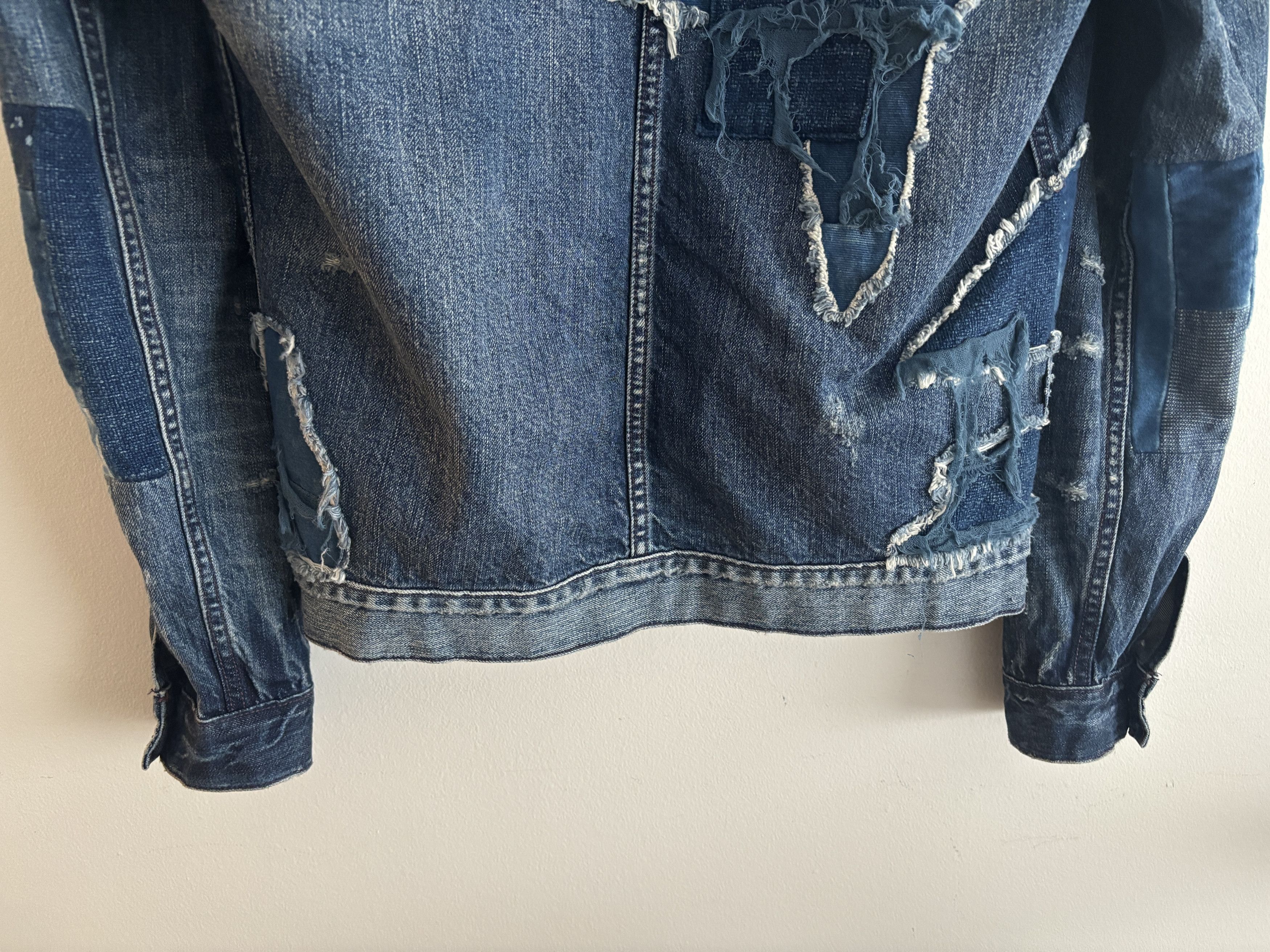 Levi's Made & Crafted Boro Patchwork Blue Denim Type IV Trucker Jacket - Medium Size US M / EU 48-50 / 2 - 13 Thumbnail