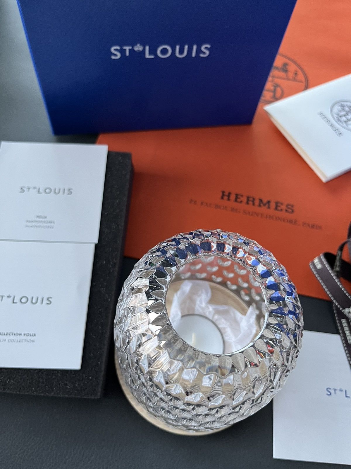 Hermes Rare Hermes St Louis Brand New Crystal Candle Holder Lamp Size ONE SIZE - 4 Thumbnail