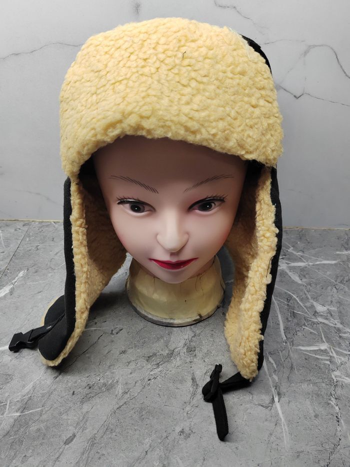 Japanese Brand Vintage Y2k Fleece Earflap Cap Hat Size ONE SIZE - 2 Thumbnail