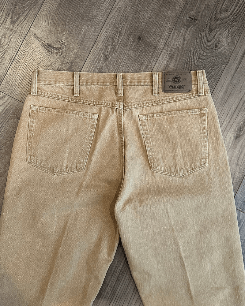 Vintage × Wrangler Vintage Wrangler Khaki Straight Fit Men's Jeans - Size 36x30 Size US 36 / EU 52 - 3 Thumbnail