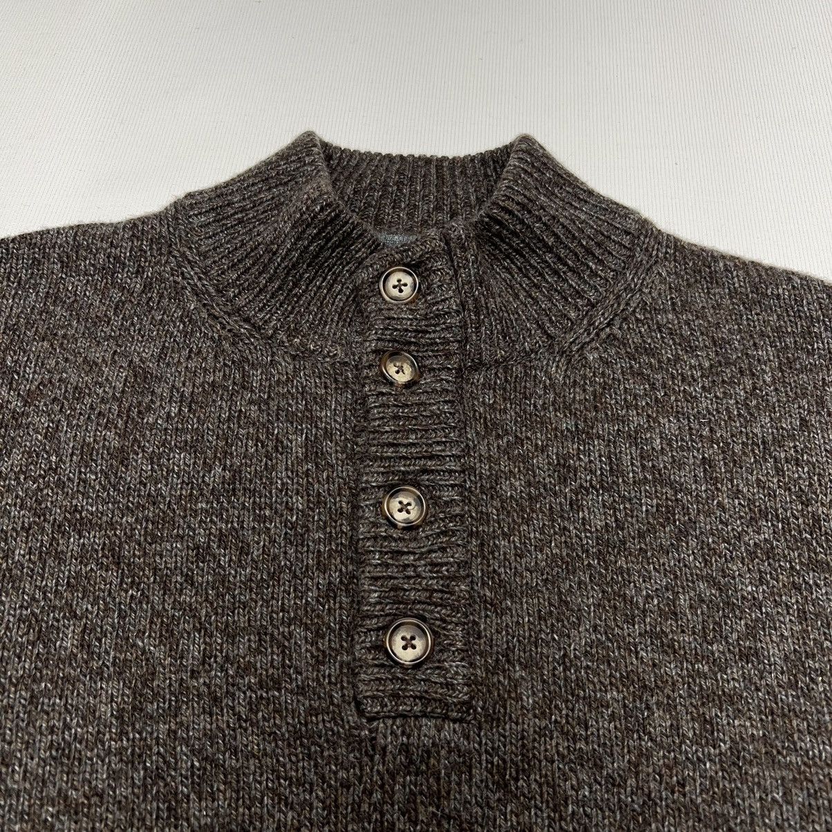 Saks Fifth Avenue Saks Fifth Avenue Sweater Brown Cashmere 1/4 Button Italy Size US XL / EU 56 / 4 - 3 Thumbnail