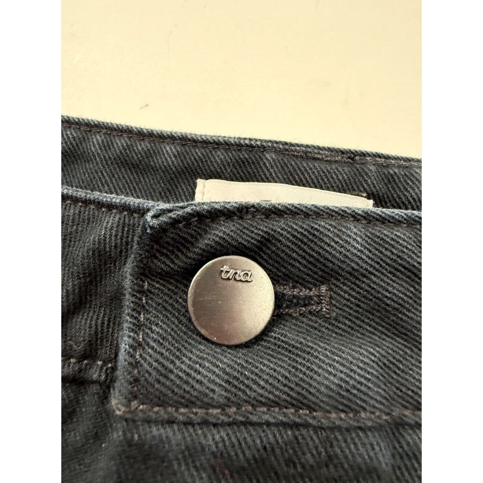 TNA Tna Pants Womens 10 Black Carpenter Straight Leg Cotton Twill Workwear Aritzia Size 32" / US 10 / IT 46 - 3 Thumbnail